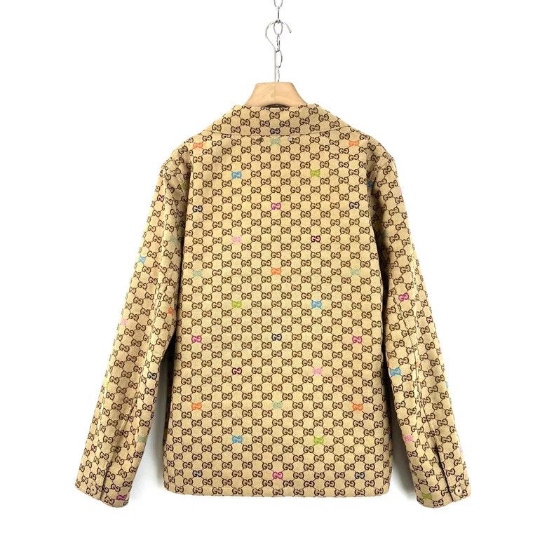 Gucci Gucci Khaki brown double G full-print jacket Size US S / EU 44-46 / 1 - 2 Thumbnail