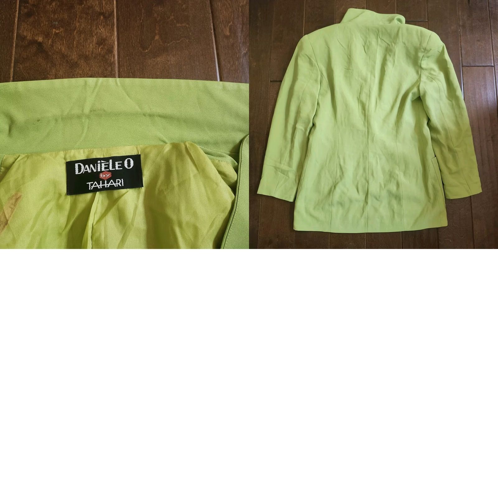 Vintage Tahari Daniele O by Tahari Women's Blazer Green One Button Size 10 Dry Clean Only Stains Vintage No Regular Jacket Mens? Size L / US 10 / IT 46 - 11 Thumbnail