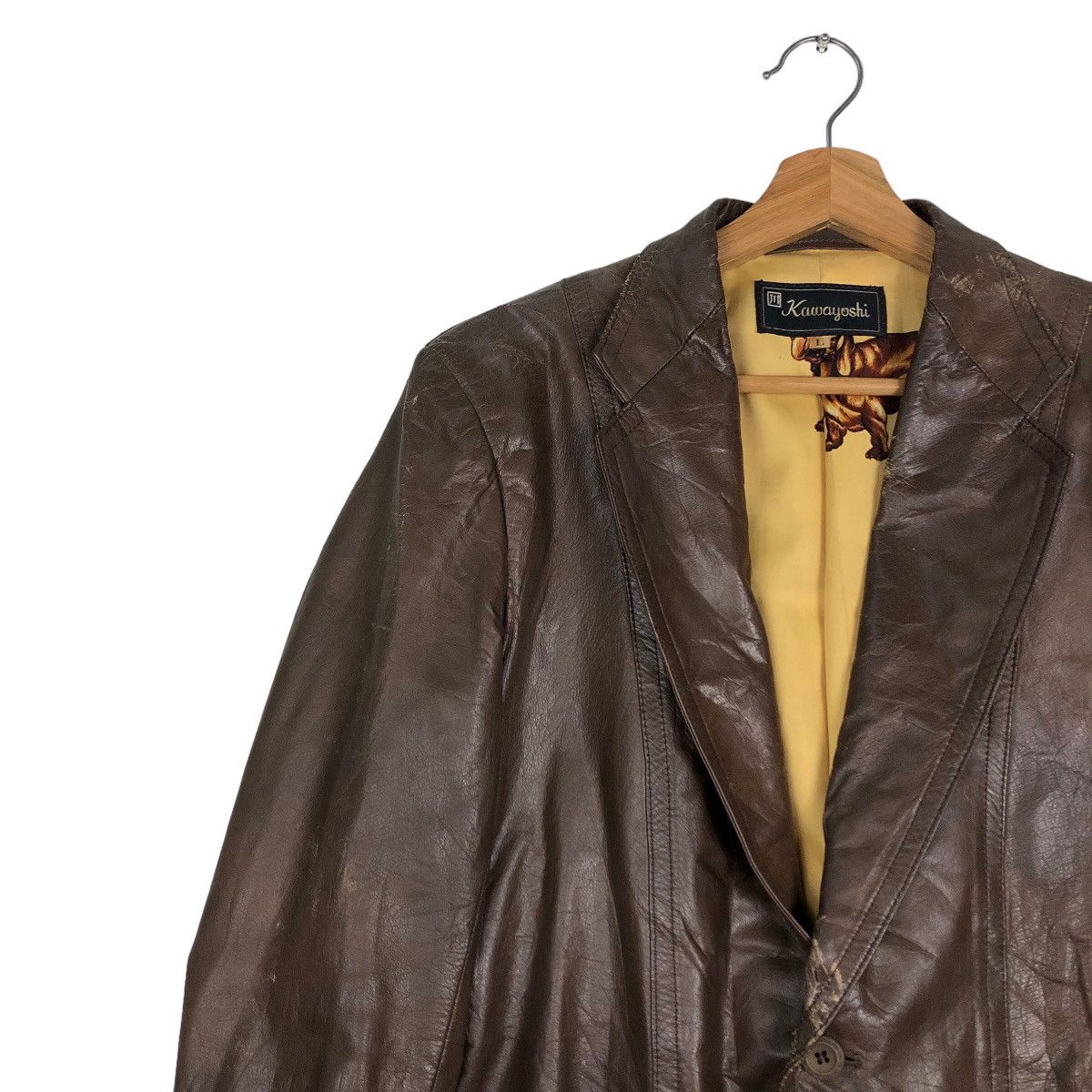 Japanese Brand 🔥Biker Leather Jacket Kawayoshi Japan Issey Miyake Size US L / EU 52-54 / 3 - 8 Thumbnail