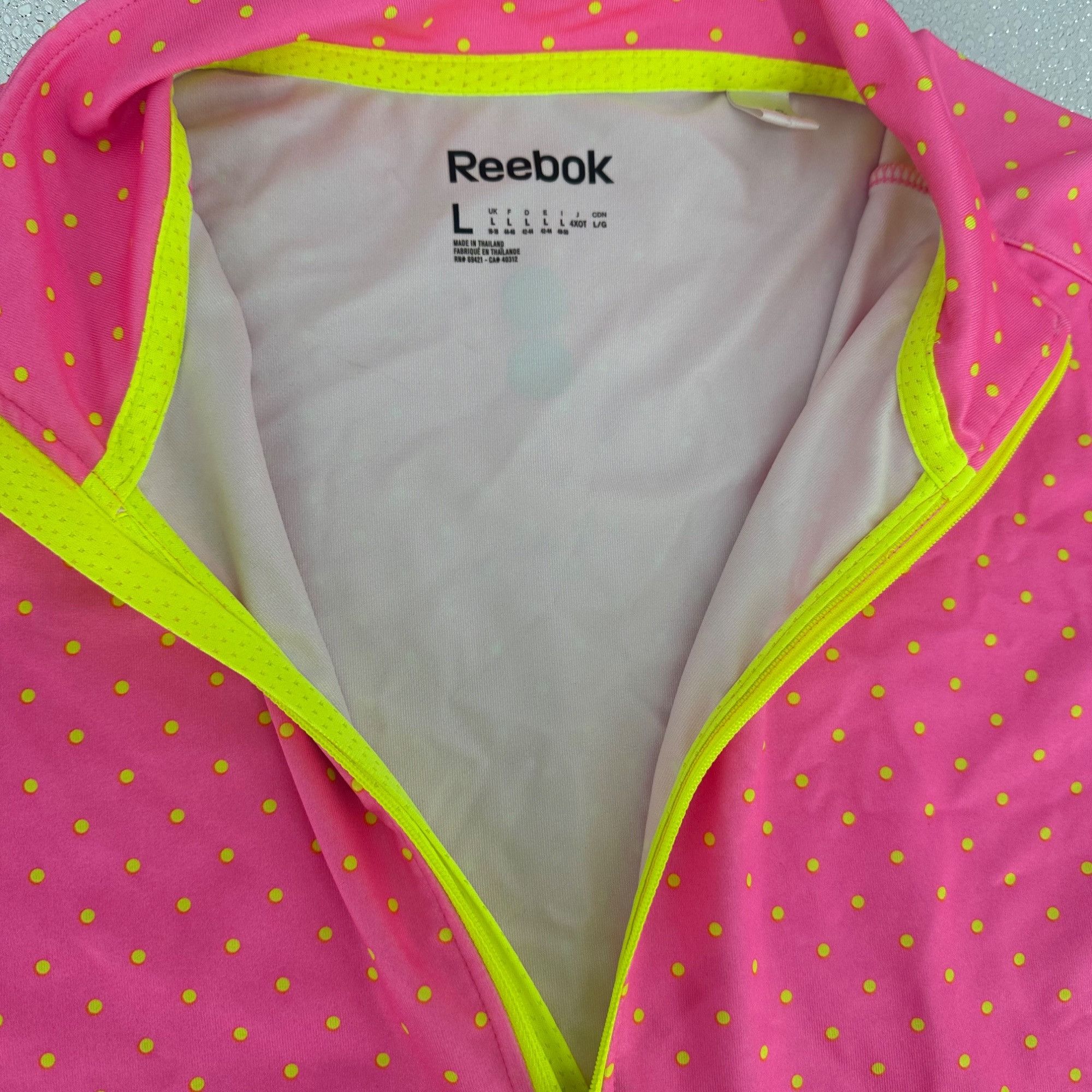 Reebok Reebok Top Play Dry Women’s Pullover Pink 1/4 Zip Size Large Size L / US 10 / IT 46 - 3 Thumbnail