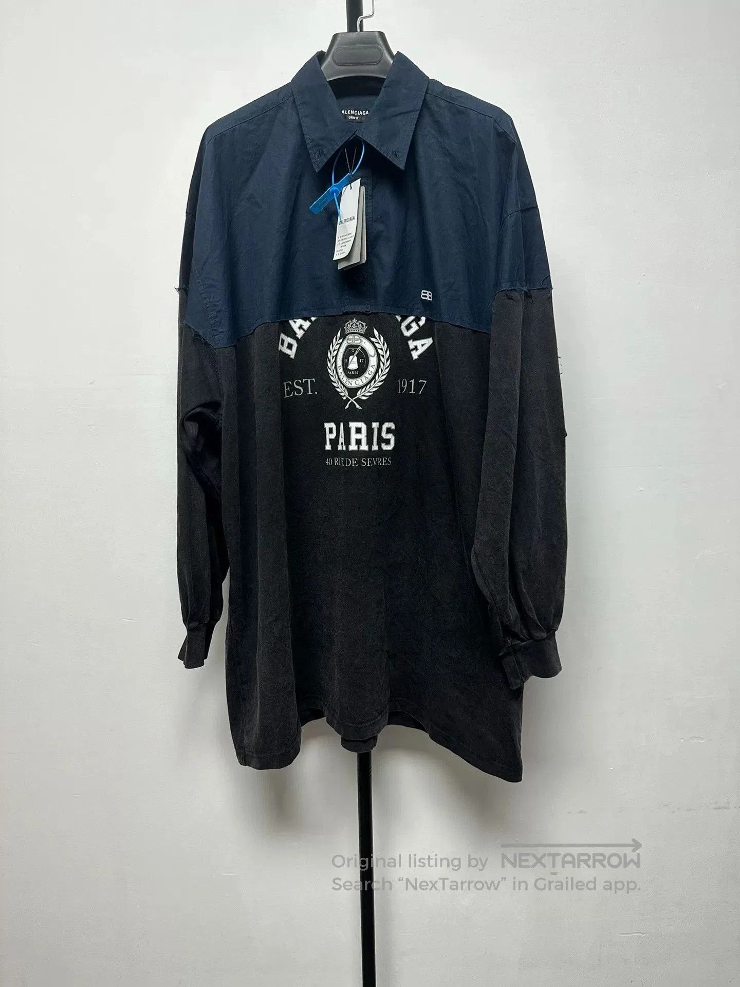 Balenciaga Balenciaga Spliced Letter Print Shirt. Size US M / EU 48-50 / 2 - 1 Thumbnail