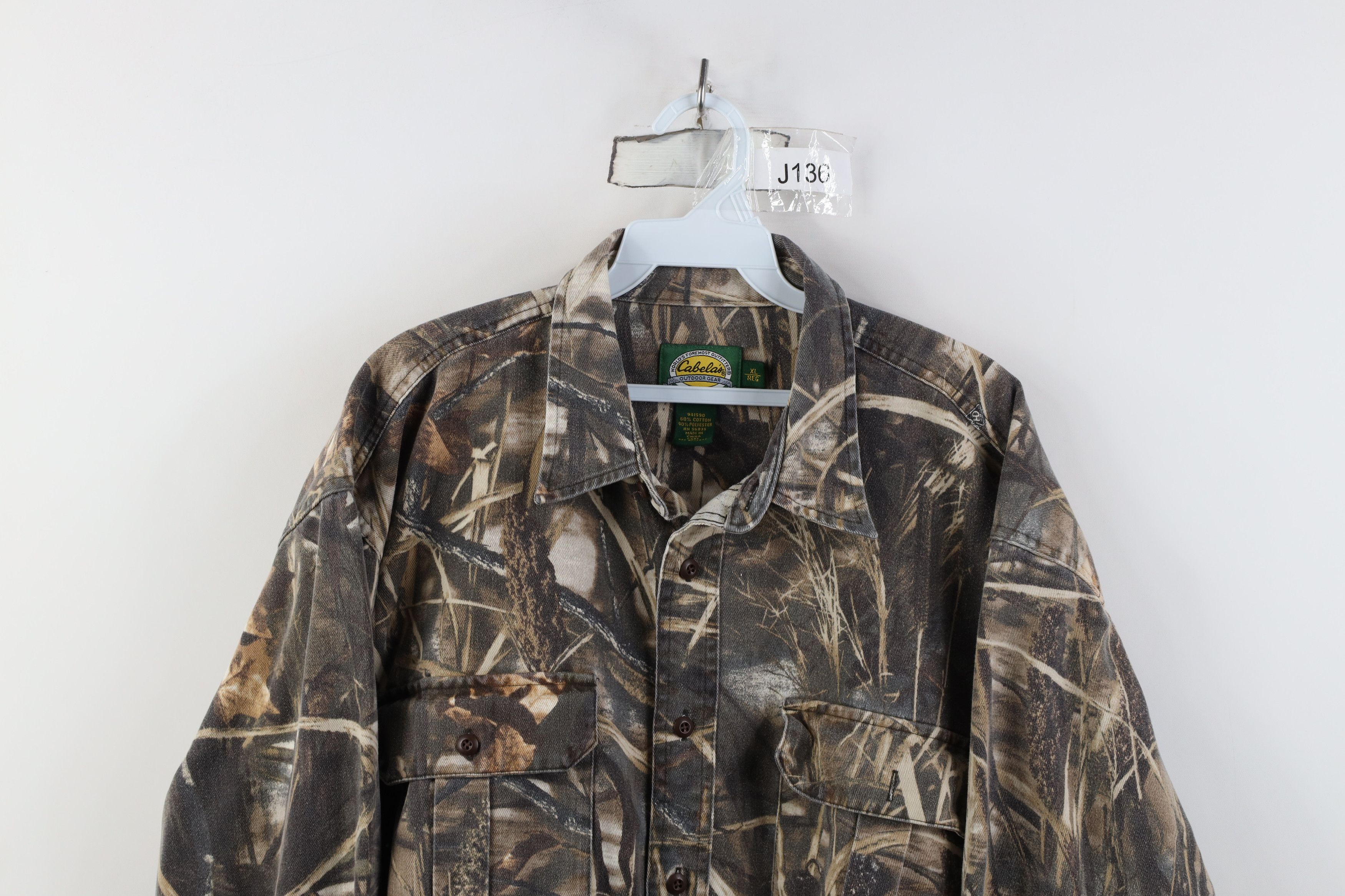 Cabelas Vintage 90s Cabelas Heavyweight Camouflage Button Shirt Size US XL / EU 56 / 4 - 2 Thumbnail