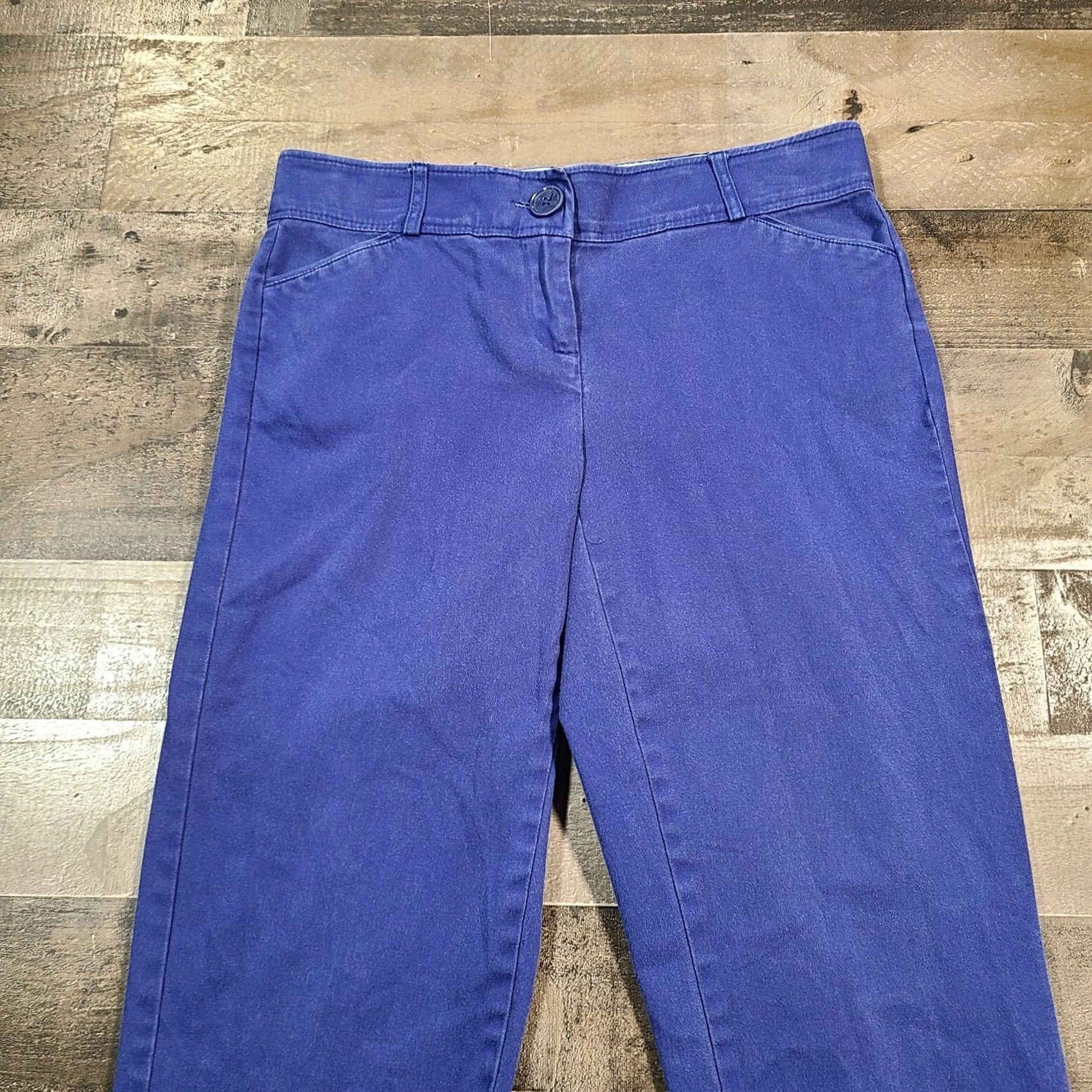 Vintage Counterparts Pants Womens 2P Petites Purple Capri Low Rise Straight Zip Closure Size 26" / US 2 / IT 38 - 5 Thumbnail