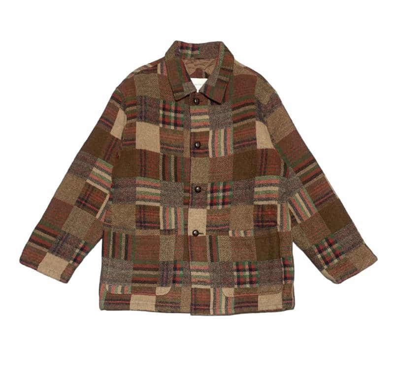 Japanese Brand Vintage Japanese Patchwork Wool Jacket By Louis Chavlon Size US L / EU 52-54 / 3 - 1 Thumbnail