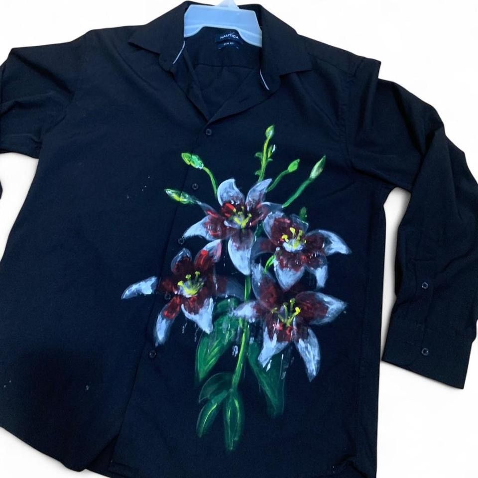 Nautica Nautica black floral button up shirt Size US M / EU 48-50 / 2 - 4 Thumbnail