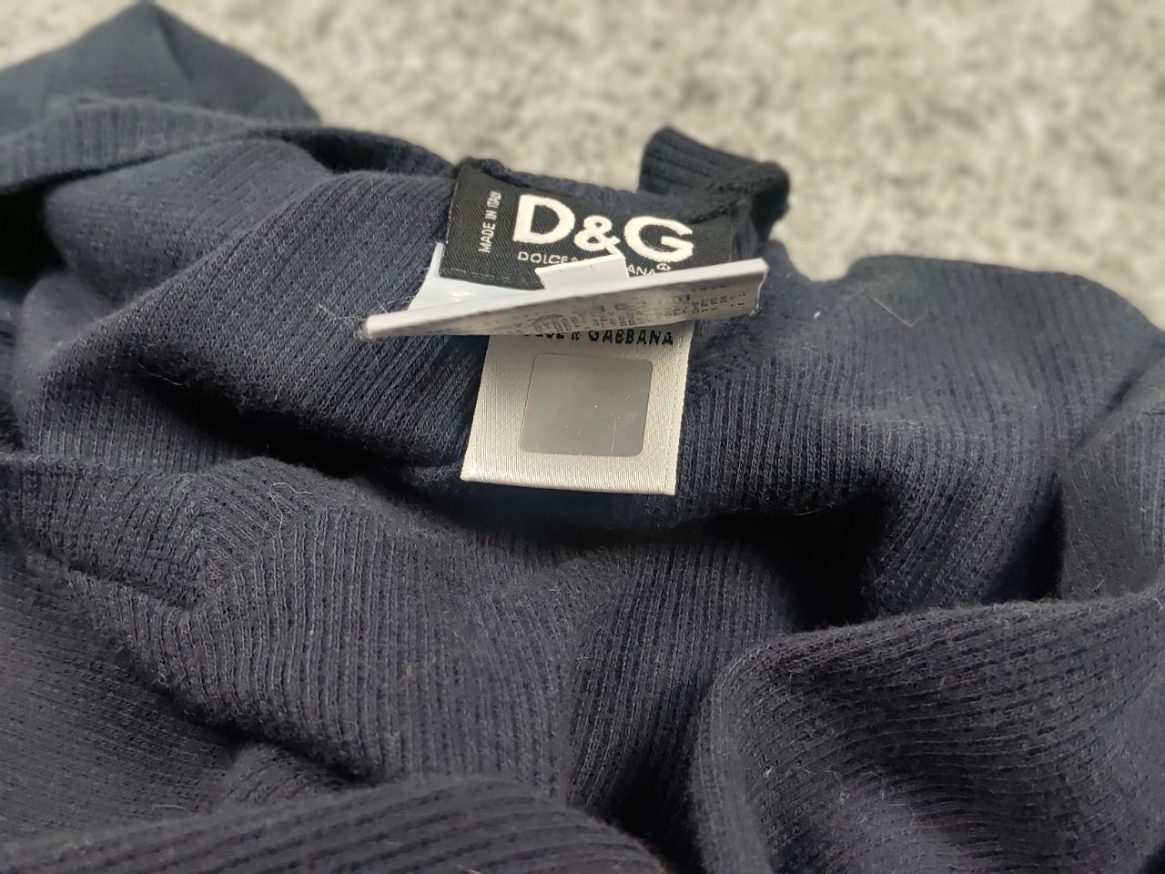 Dolce & Gabbana Dolce & Gabbana Vintage 90's dark blue ribbed long sleeve Size US S / EU 44-46 / 1 - 15 Thumbnail