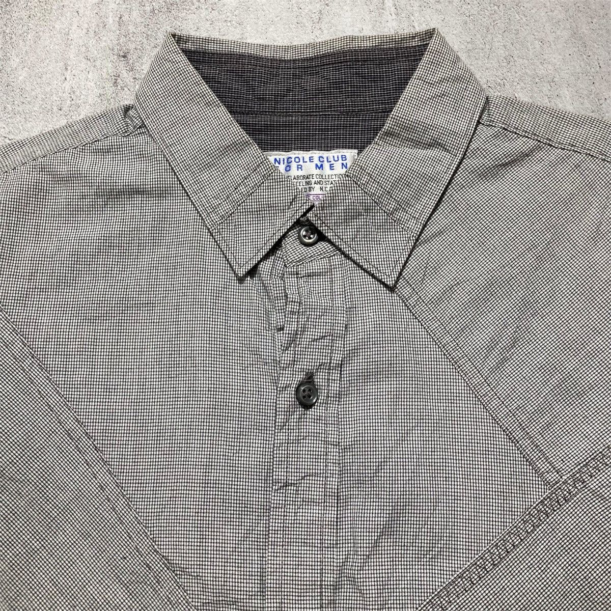 Nicole Club 2000s Nicole Club For Men Asymetric Pattern Button Up Shirt Size US M / EU 48-50 / 2 - 6 Thumbnail