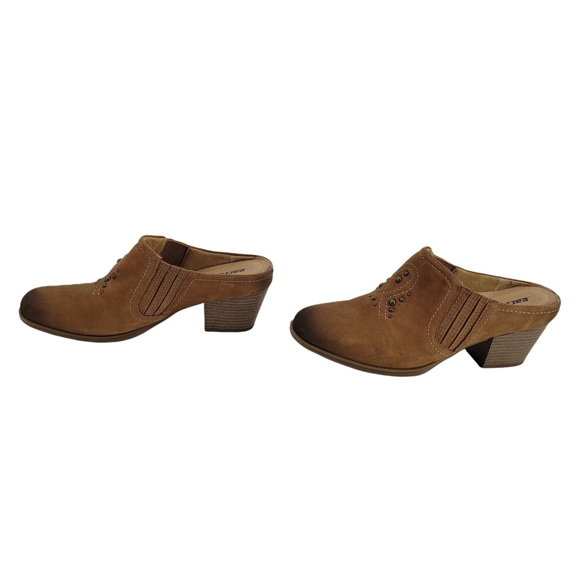 Other Earth Mendon Wide Leather Mules Sz 9D Brown Country Aged Dis Size US 9 / IT 39 - 5 Thumbnail