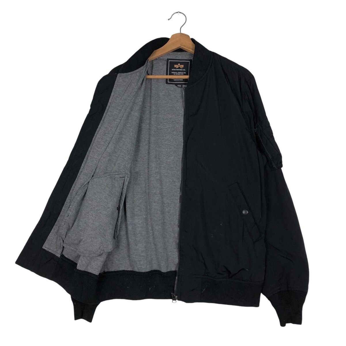 Alpha Industries 📌Vintage Fly Riot Bomber Jacket Biker Alpha Industries Size US L / EU 52-54 / 3 - 12 Thumbnail