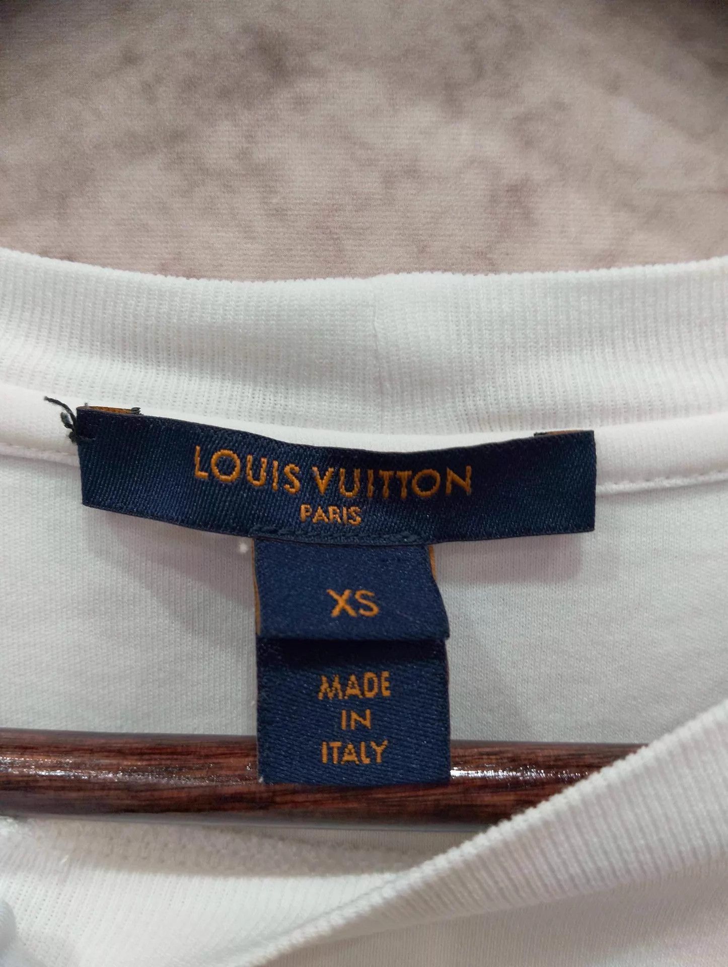 Louis Vuitton LV white geometric print crewneck short-sleeve XS Size XS / US 0-2 / IT 36-38 - 4 Thumbnail