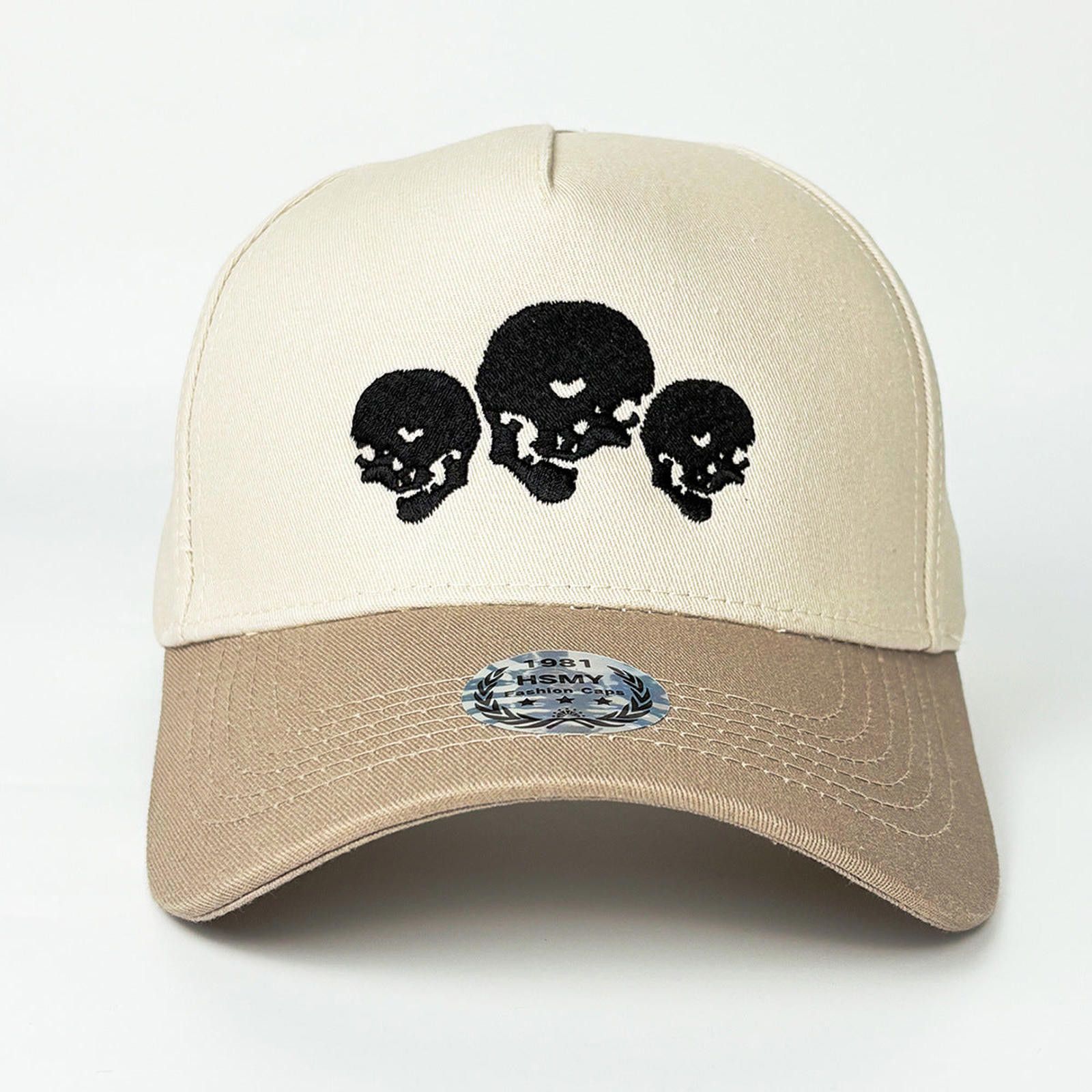 Vintage Skull-Group Embroidered Baseball Cap Size ONE SIZE - 2 Thumbnail