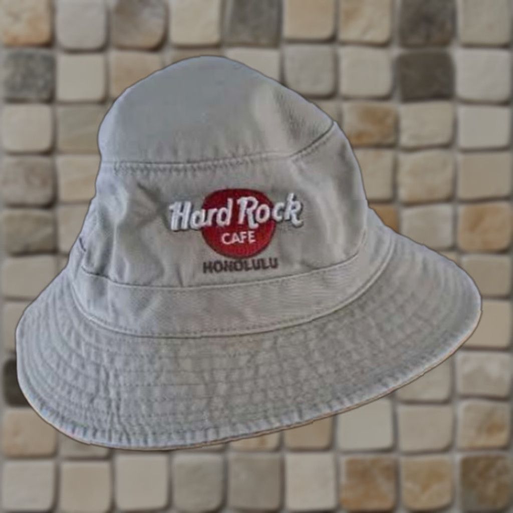 Hard Rock Cafe VINTAGE Hard Rock Cafe Boonie Hat Unisex Adults XL Brown Cotton Embroidered Safari Hawaii Hawaii Size ONE SIZE - 1 Thumbnail
