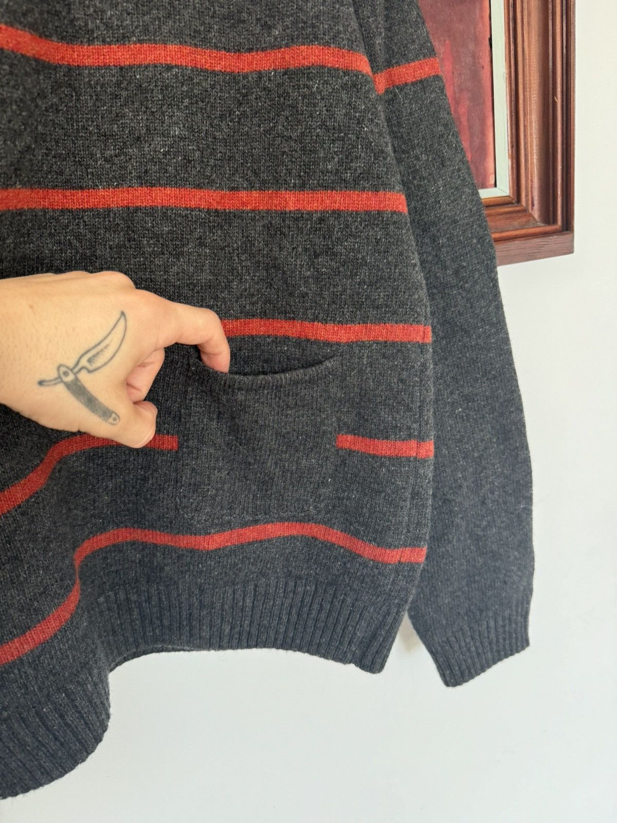 Dolce & Gabbana DOLCE GABBANA LUXURY Y2K VINTAGE STRIPED KNIT SWEATER WOOL Size US L / EU 52-54 / 3 - 3 Thumbnail