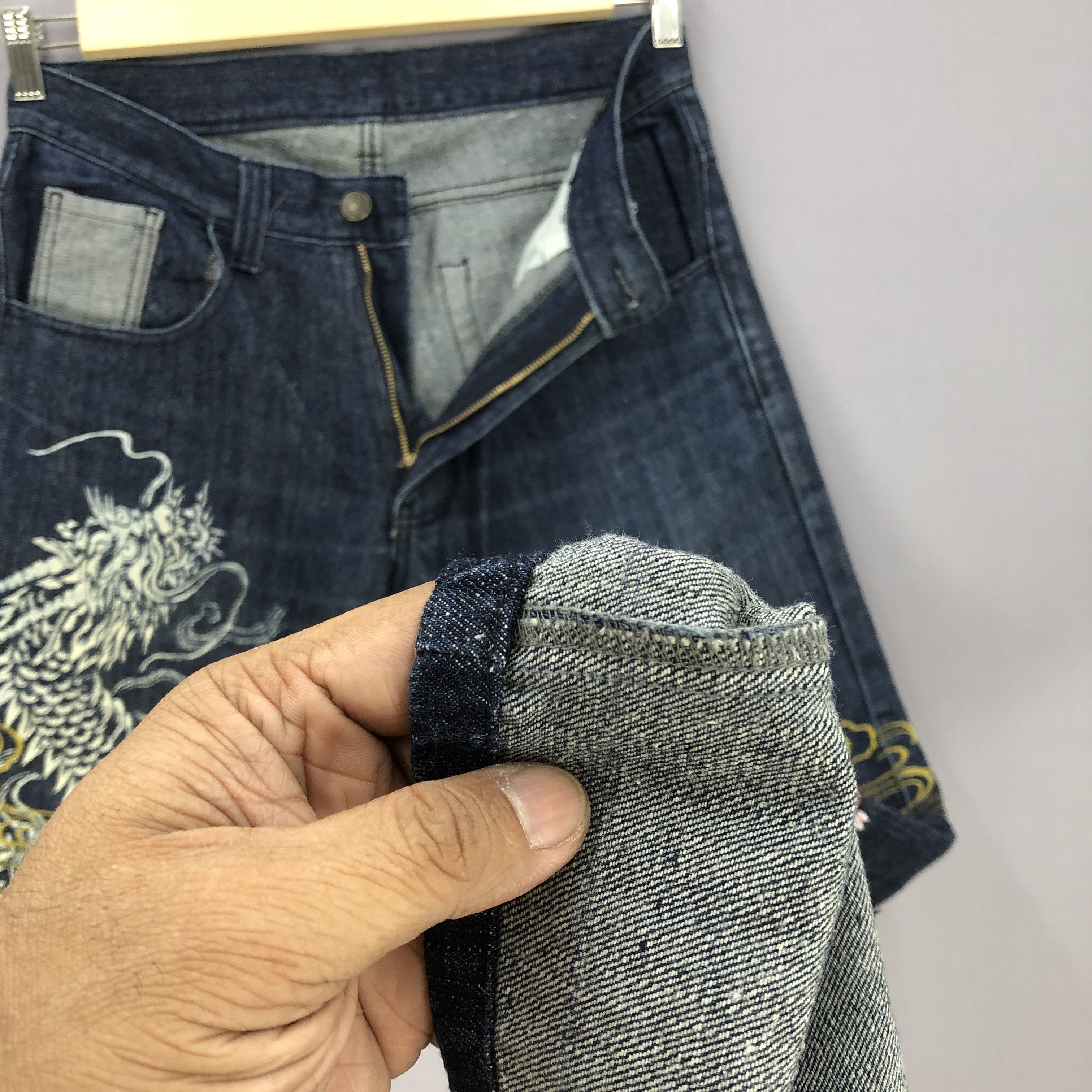 Japanese Brand Vintage Vomanie Japan Jeans Dragon Sukajan Designer Denim Size US 30 / EU 46 - 6 Thumbnail