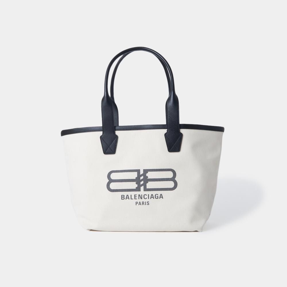 Balenciaga o1mt1gz1224 Size: OS / Jumbo Small Tote Bag in White/Black Size ONE SIZE - 1 Thumbnail
