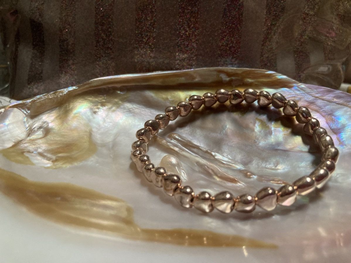Other Rose gold heart shaped beaded bracelet Size ONE SIZE - 1 Thumbnail