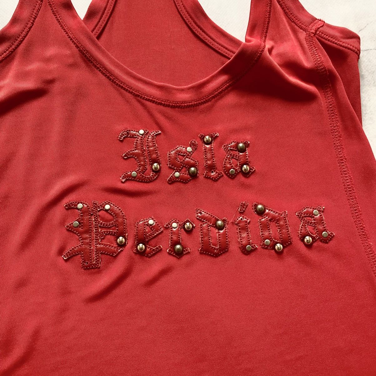 Miss Sixty RARE Miss Sixty Vintage Studded Big Logo Tank Top Y2K Size S / US 4 / IT 40 - 2 Thumbnail