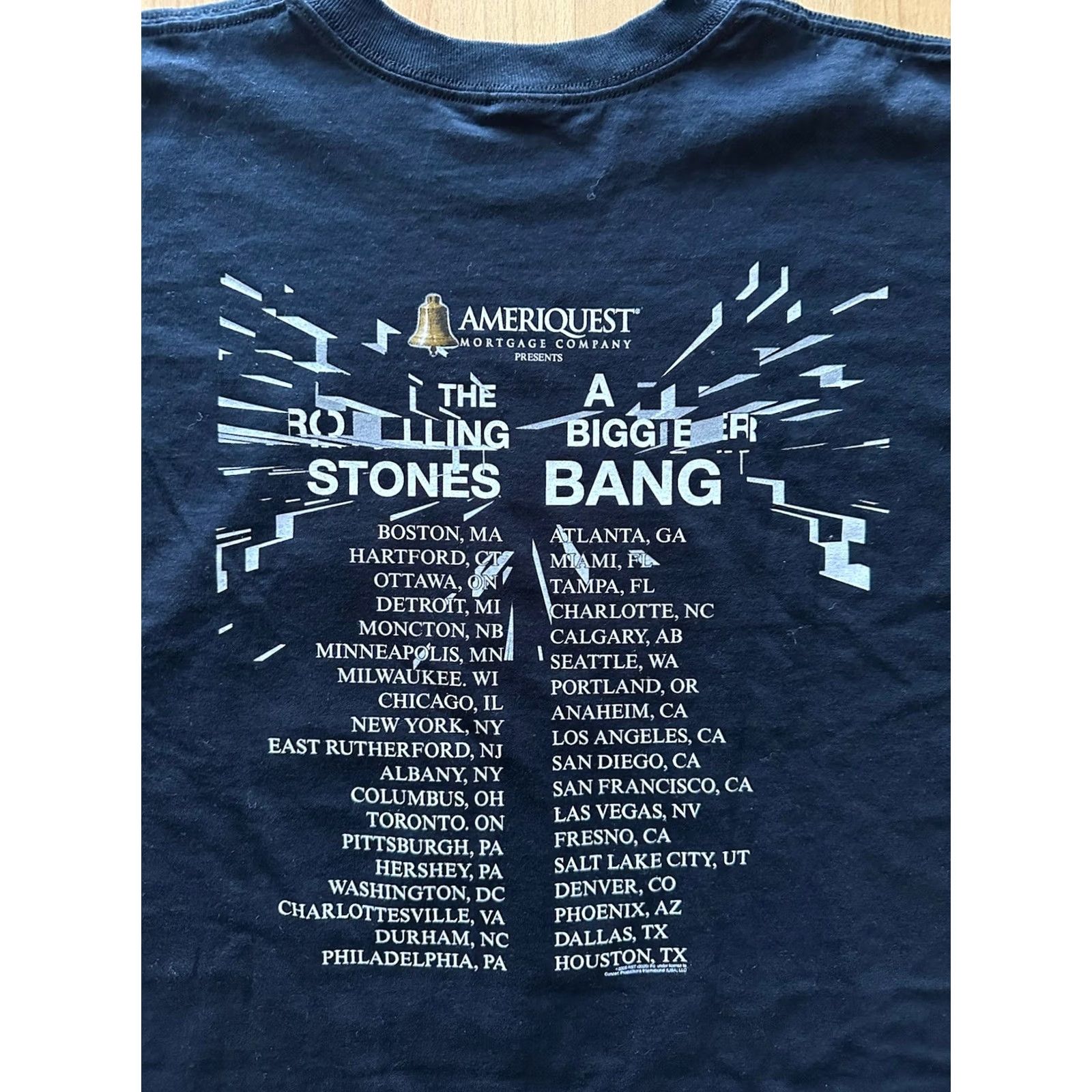 Anvil VINTAGE Rolling Stones A Bigger Bang World Tour T Shirt Unisex Adults L Black Crew Neck Short Sleeve NWOT 90s Band 2000-2009 Size US L / EU 52-54 / 3 - 6 Thumbnail