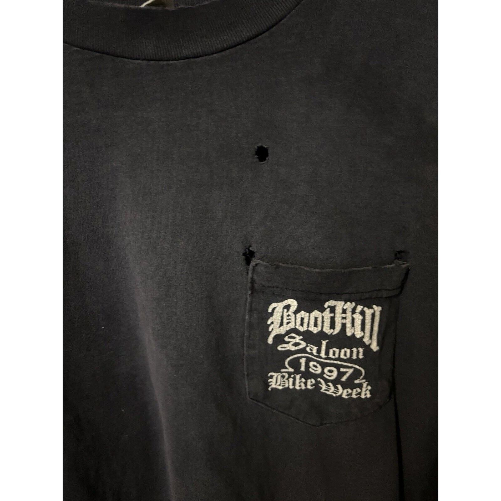 Other vintage black boothill 97 rare shredded faded T-shirt XL Size US XL / EU 56 / 4 - 10 Thumbnail