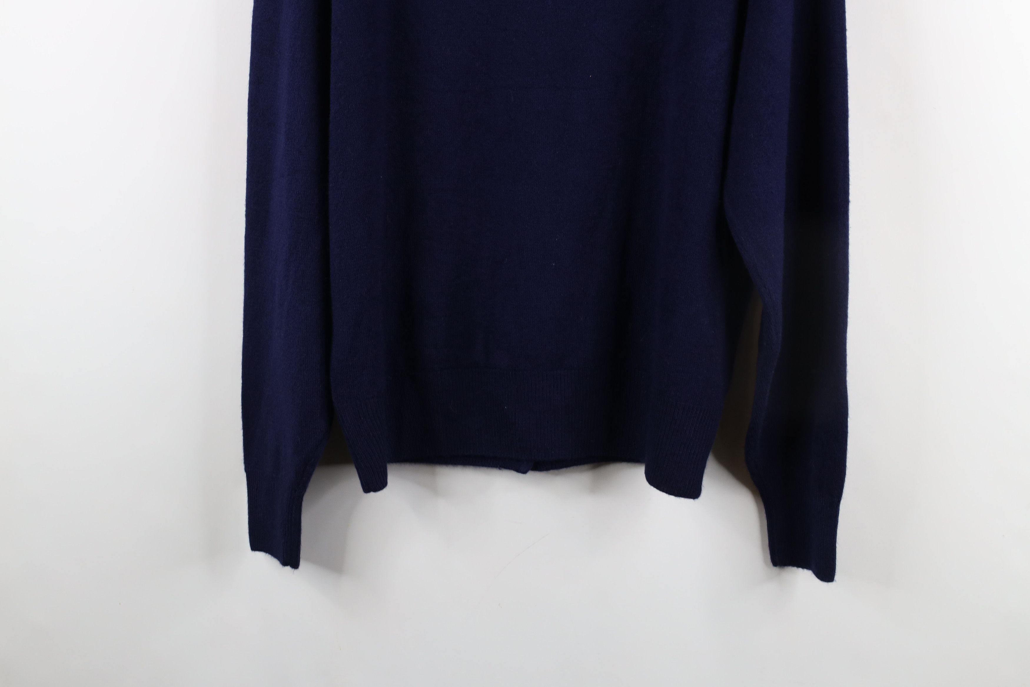 Vintage Vintage 70s Streetwear Cashmere Knit Cardigan Sweater Blue Size XL / US 12-14 / IT 48-50 - 9 Thumbnail