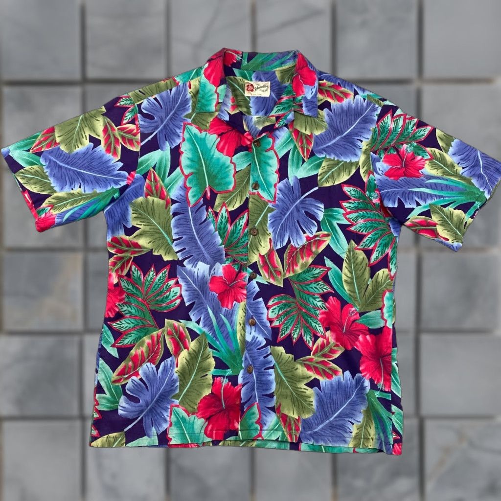 Hilo Hattie VINTAGE Hilo Hattie Shirt Mens XL Floral Blue Hawaiian Button-Up Casual Size US XL / EU 56 / 4 - 1 Thumbnail