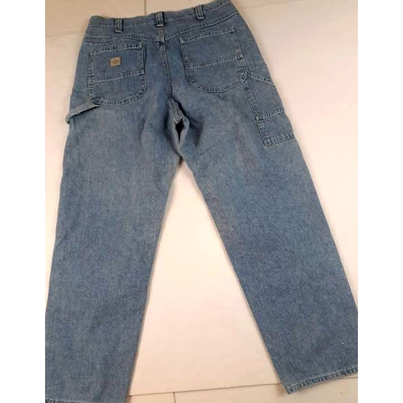 Lee Lee Jeans Carpenter Cargo Mens Blue 34x31 EUC Classic Fit Cotton Inseam 31 Jeans Men’s Regular Size US 34 / EU 50 - 3 Thumbnail