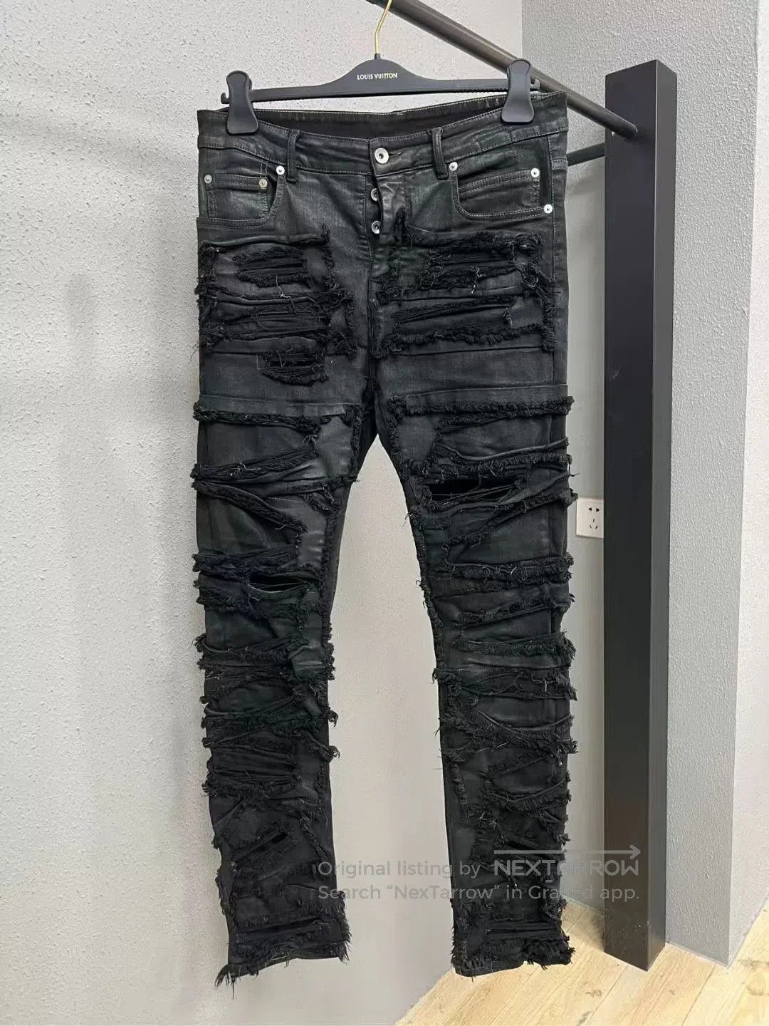 Rick Owens rick owens distressed black denim pants. Size US 31 - 1 Thumbnail