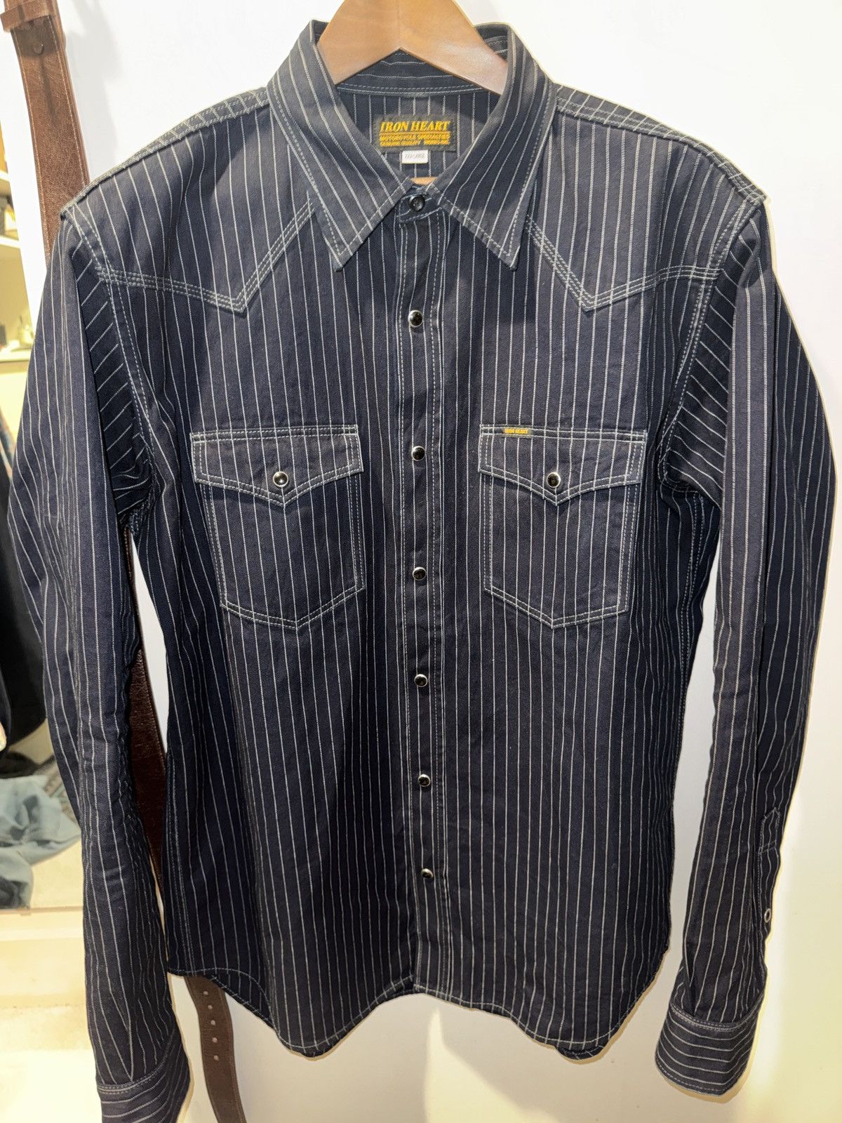 Iron Heart Indigo herringbone striped western 8.5oz Size US XXL / EU 58 / 5 - 2 Thumbnail