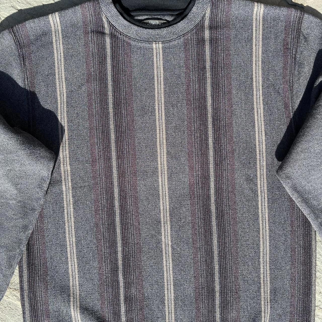 Knightsbridge Y2K Varied Vertical Stripe Double Crewneck Sweater Size US L / EU 52-54 / 3 - 4 Thumbnail
