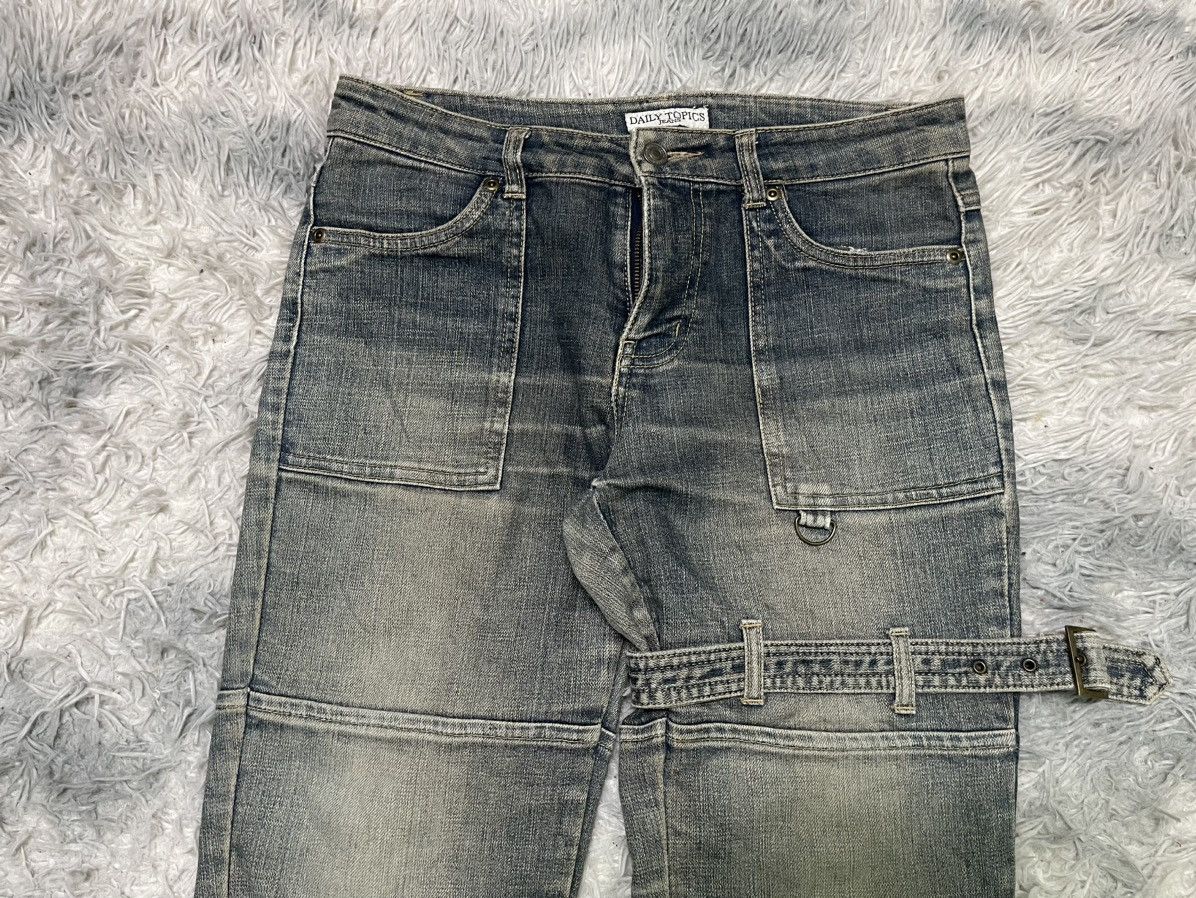 20471120 2000s PPFM INSPIRED FLARE BONDAGE JEANS RARE DESIGN Size US 31 - 5 Thumbnail