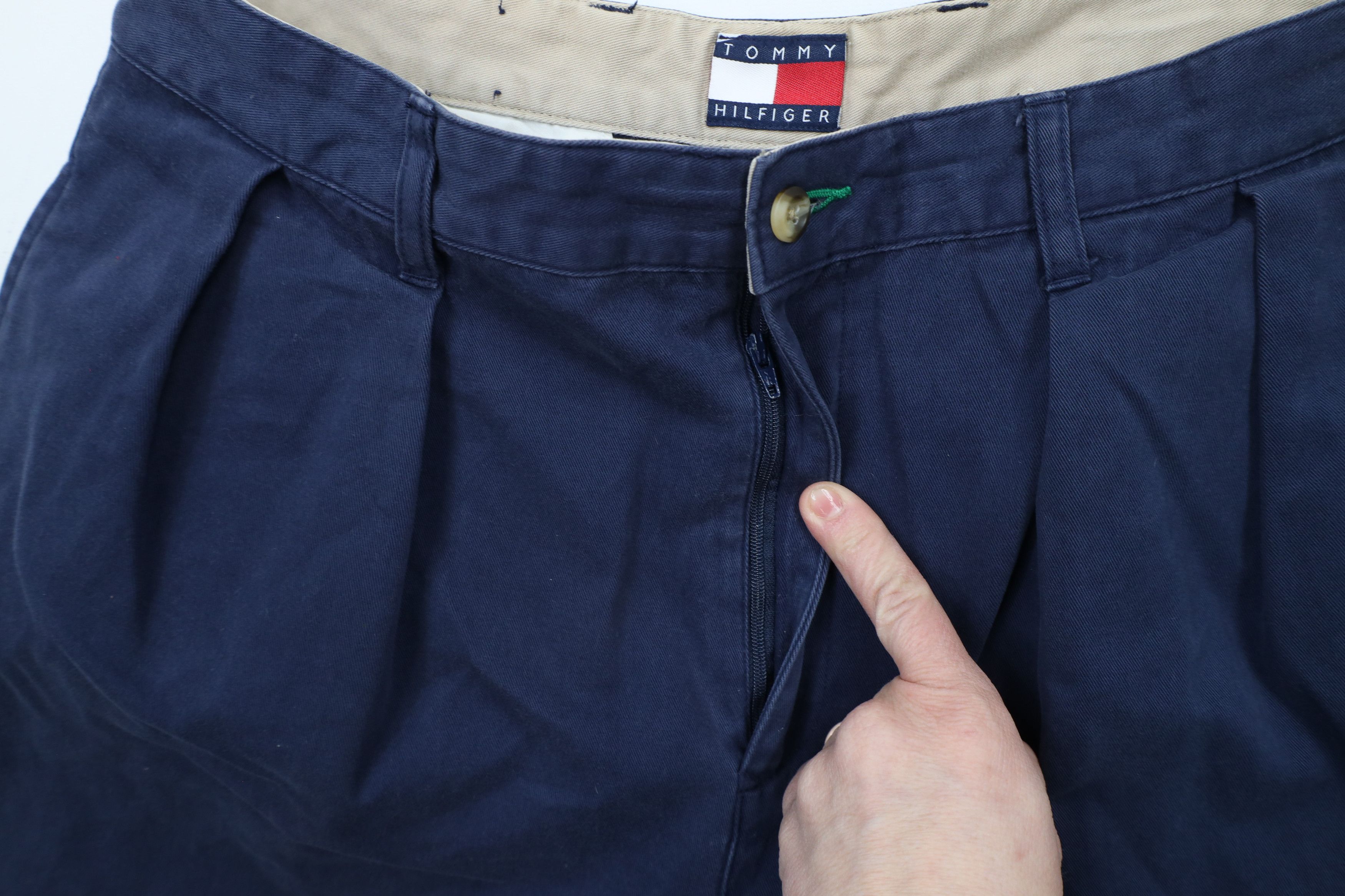 Tommy Hilfiger × Vintage Vintage 90s Tommy Hilfiger Cuffed Wide Leg Chino Pants Size US 32 / EU 48 - 6 Thumbnail