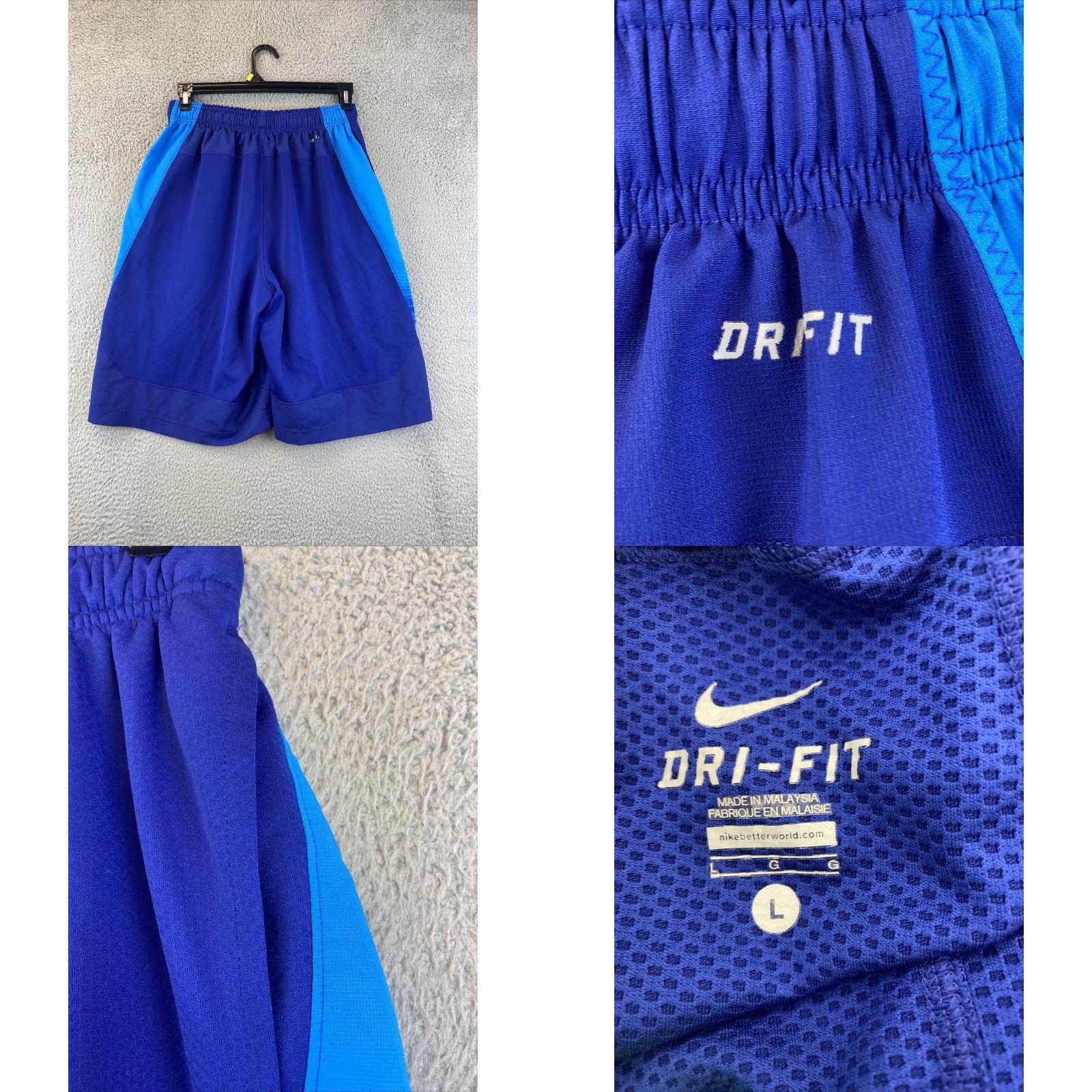 Nike Nike Dri-FIT Football Shorts Men's Large Athletic Blue Pockets 30x11 /85-13 Nike Dri-FIT Size US 33 - 8 Thumbnail