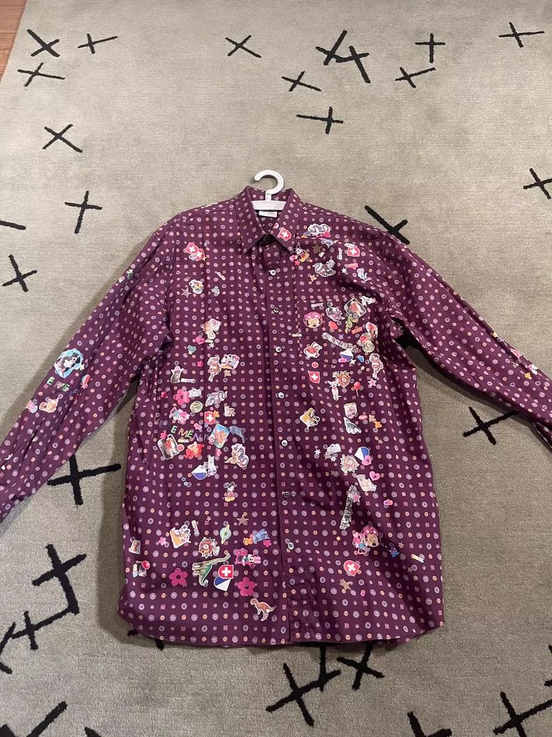 Vetements Vetements 19 Sticker Shirt Paisley Red Purple Size US S / EU 44-46 / 1 - 6 Thumbnail