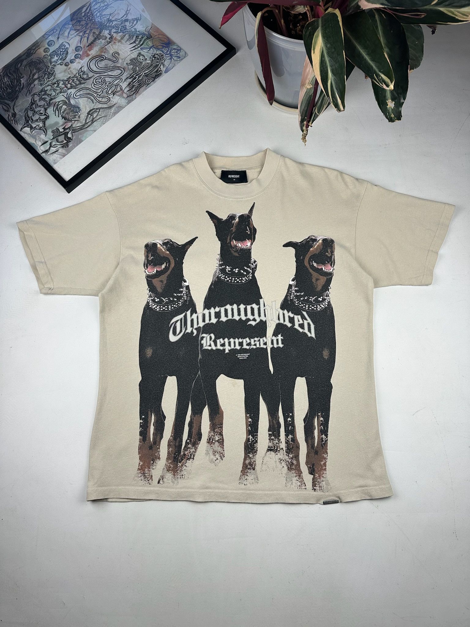 Represent Clo. Represent Dobermann dog mock neck tee oversized Size US XS / EU 42 / 0 - 1 Thumbnail
