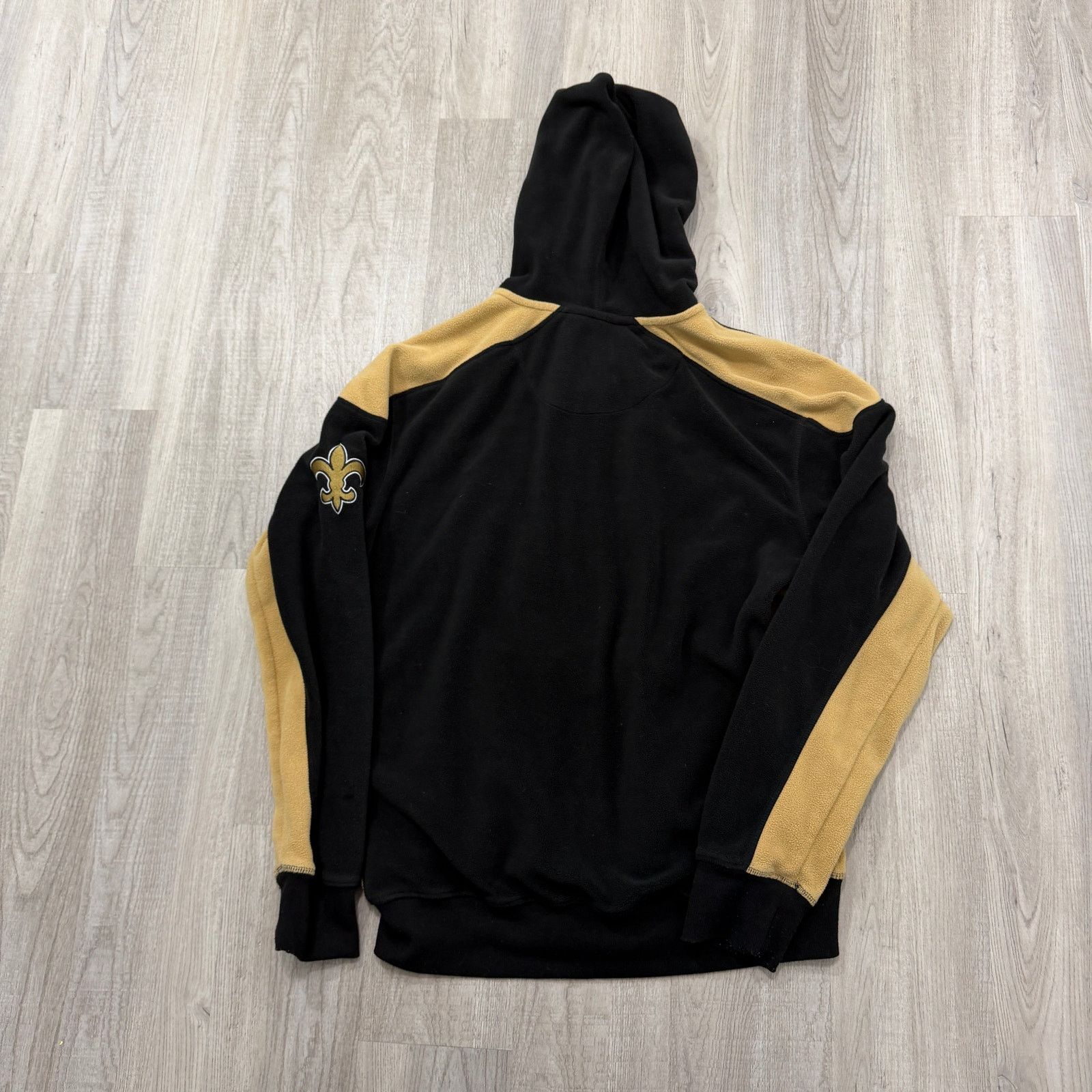 NFL New Orleans Fleece Full Zip Hoodie Extra Large Black Gold Size US XL / EU 56 / 4 - 6 Thumbnail