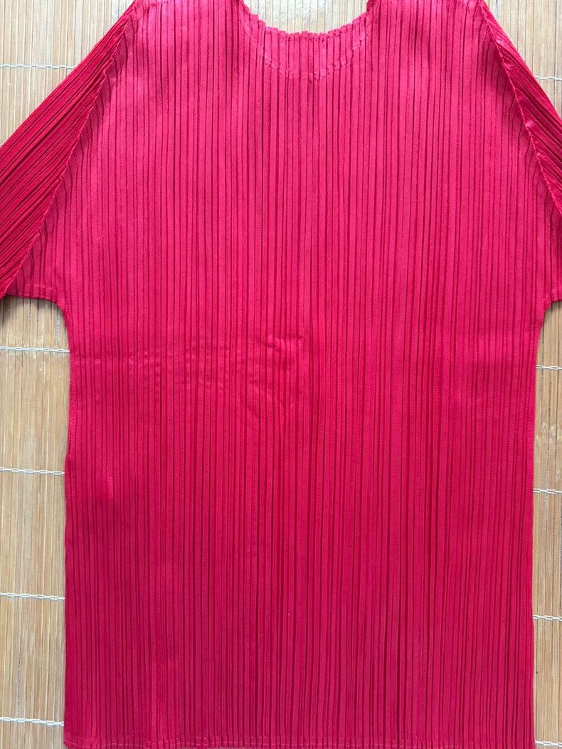 Other Issey Miyake size:3 Red pleated short-sleeved shirt Size S / US 4 / IT 40 - 3 Thumbnail