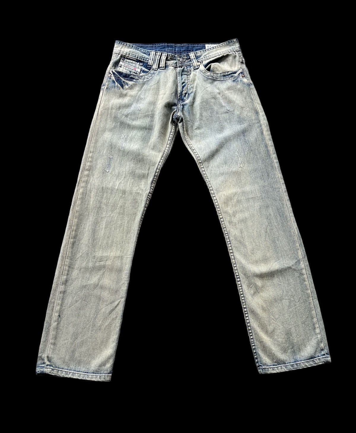 Diesel Distressed Diesel mud wash faded blue jeans Size US 32 / EU 48 - 1 Thumbnail