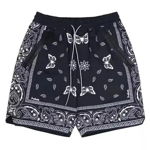 Japanese Brand 20SS Indigo Union Japan Navy Bandana Butterfly Shorts Size US 33 - 1 Thumbnail