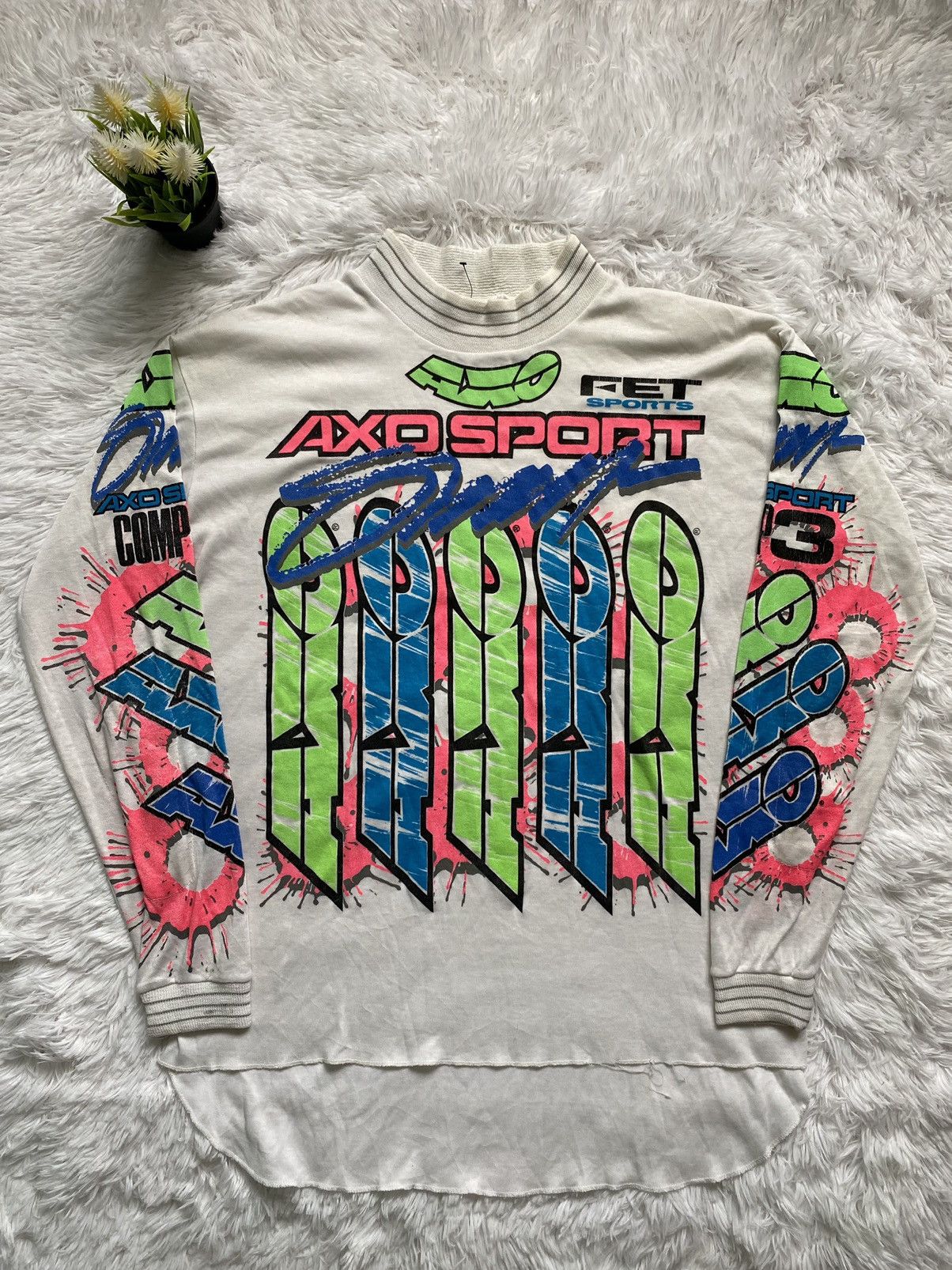 image of Racing x Vintage Axo Sports in White, Men's (Size Medium)