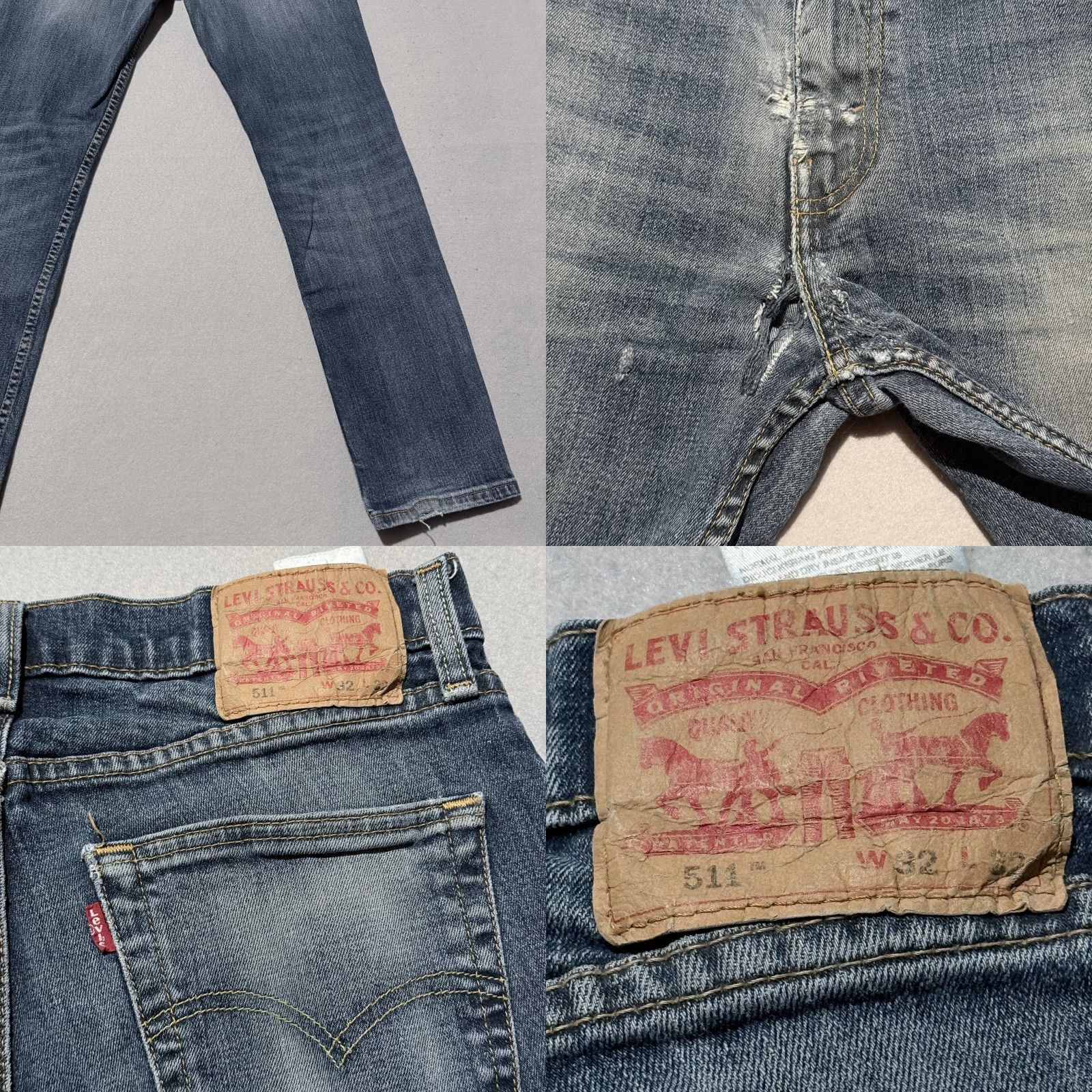 Levi's Levi's 511 Jeans Men's 32x32 Blue Denim Slim Straight Zip Fly - Pockets, Regular, 5-Pocket Design, Blue, Men Size US 32 / EU 48 - 8 Thumbnail