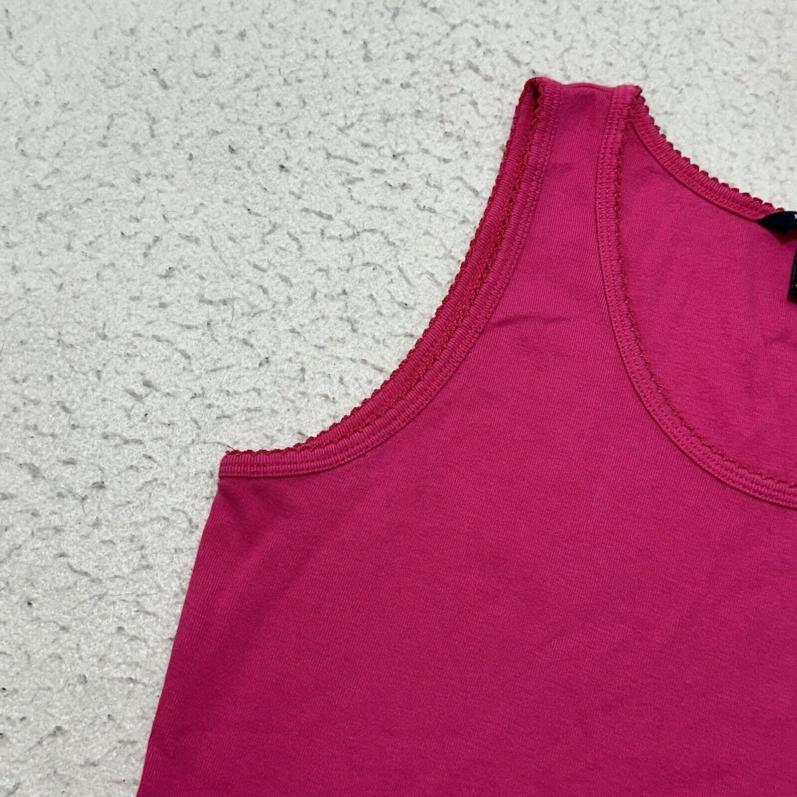 Lands' End Vintage Lands’ End Medium (10-12) Tank Top Hot Pink Shirt Size M / US 6-8 / IT 42-44 - 6 Thumbnail