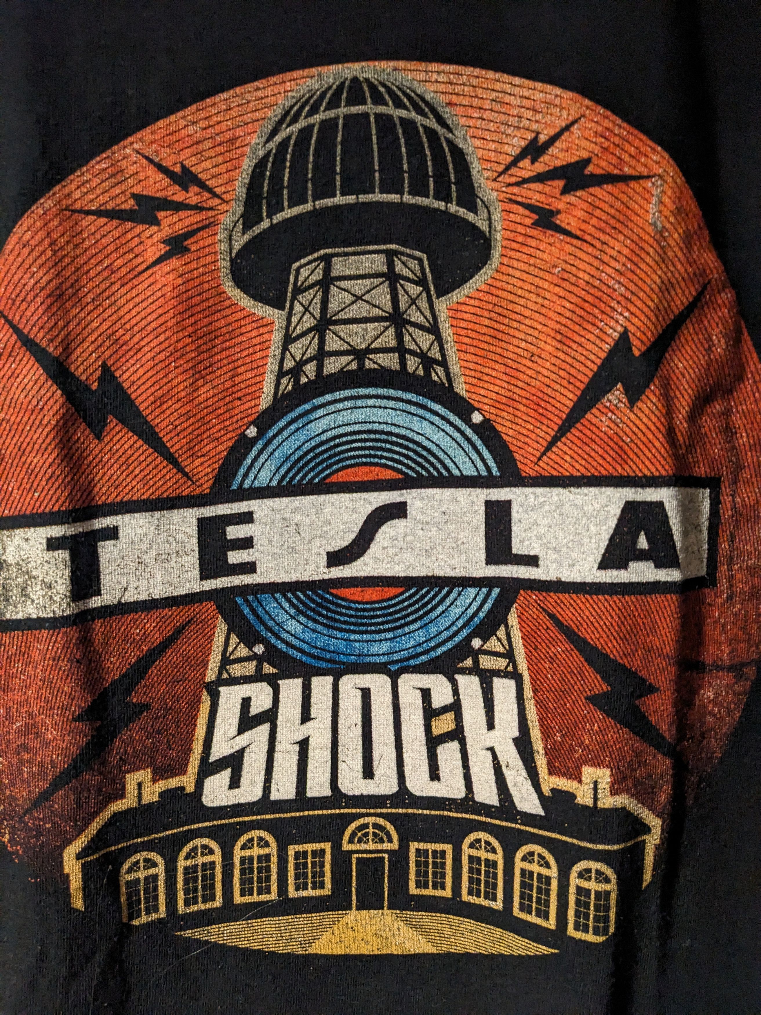 Band Tees × Vintage Tesla Shock Tour Band 2019 Black Medium T-Shirt Size US M / EU 48-50 / 2 - 2 Thumbnail