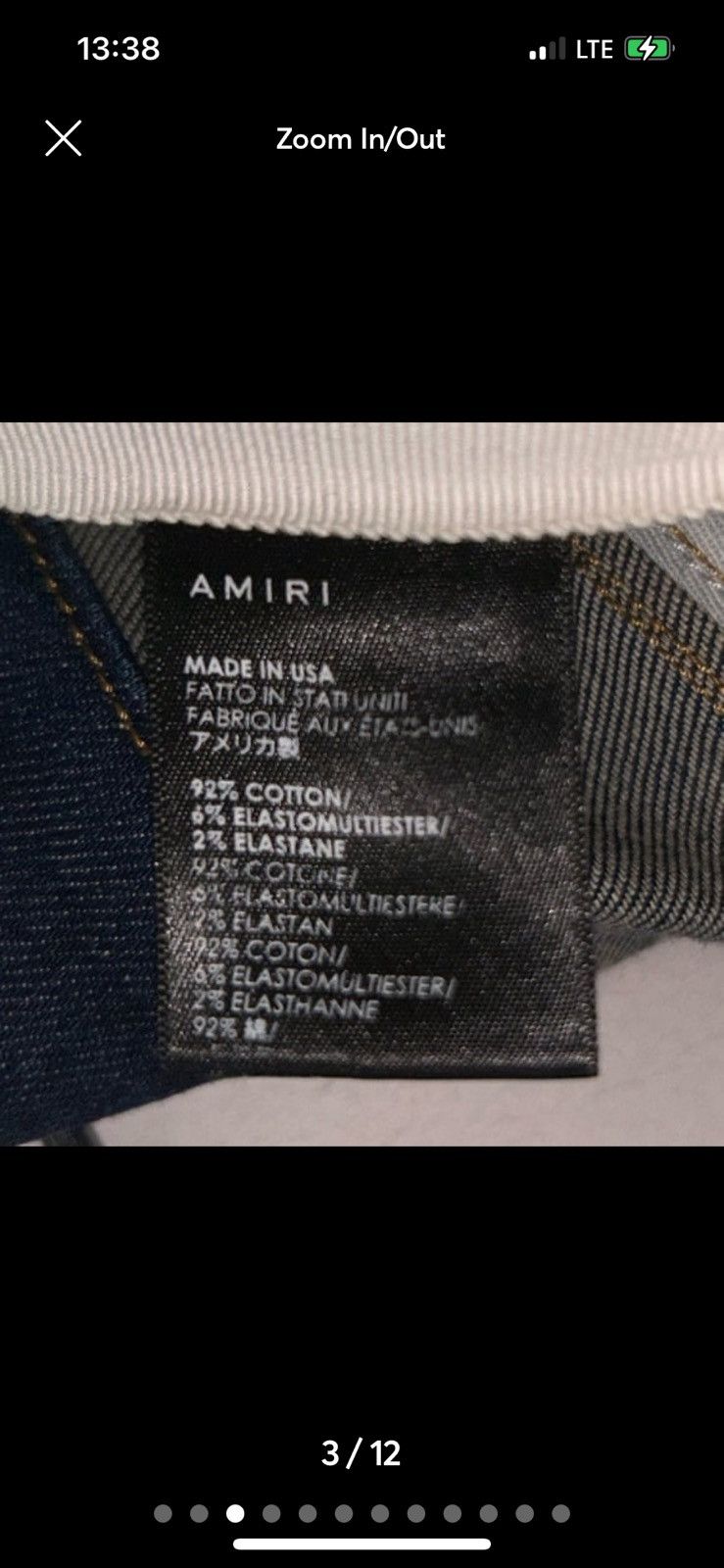 Amiri Amiri 30w x 34.5” inseam nwot stack medium indigo 92/6/2 NEW Size US 30 / EU 46 - 7 Thumbnail