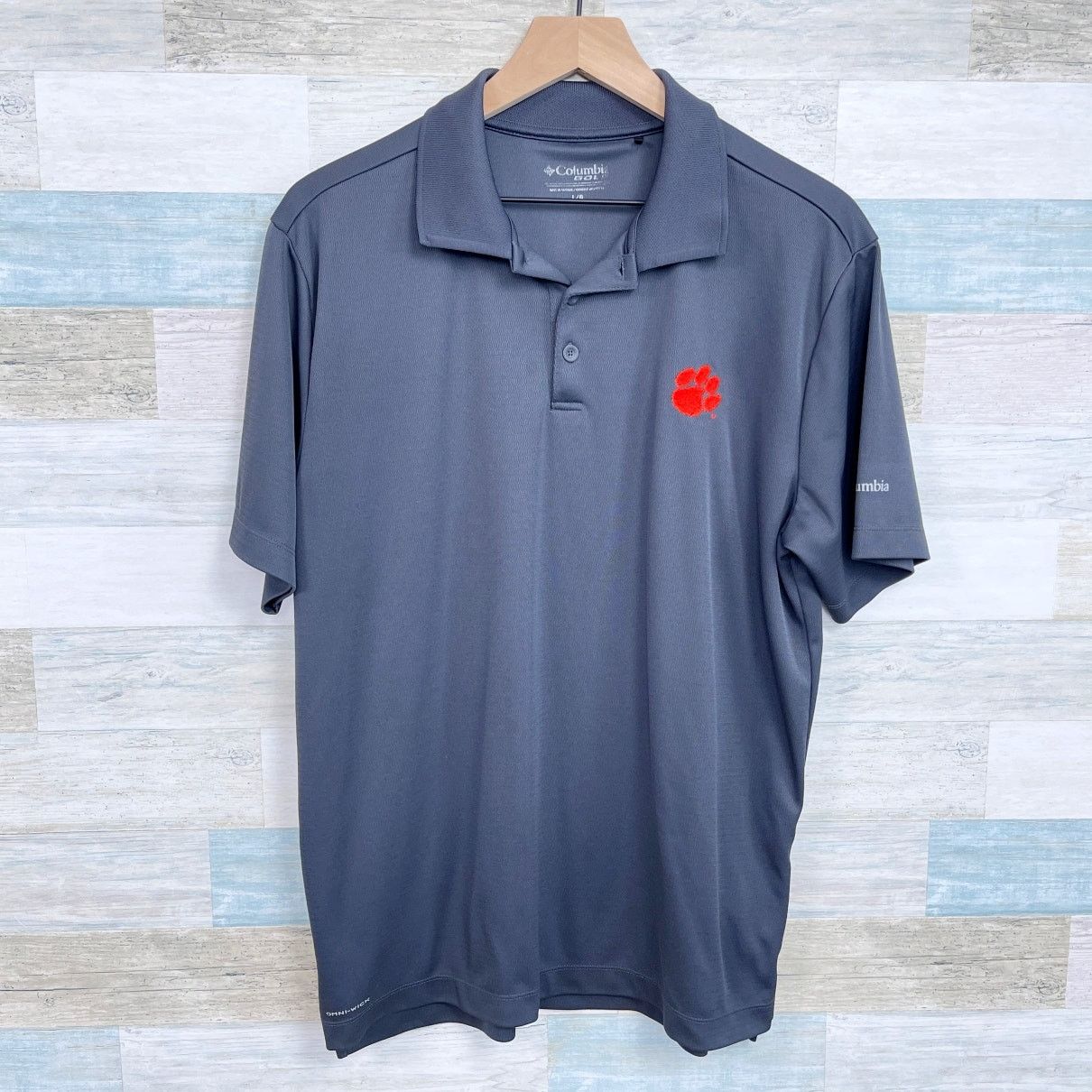 Columbia Clemson University Tigers Columbia Golf Tech Polo Shirt L Size US L / EU 52-54 / 3 - 1 Thumbnail