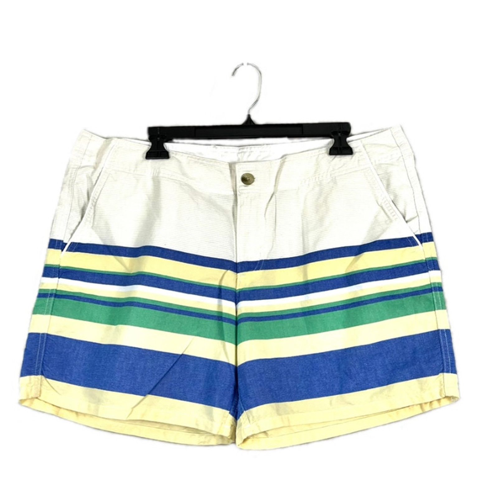 Columbia Women's White Striped Columbia PFG Shorts 16 Size 38" / US 16 / IT 52 - 1 Thumbnail