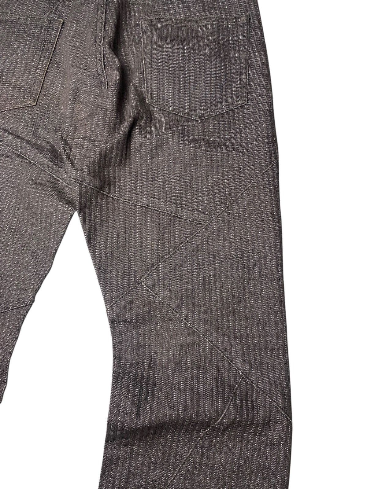 If Six Was Nine 2000's Semantic Design Flared Pinstripe Spiral Pants Size US 30 / EU 46 - 10 Thumbnail