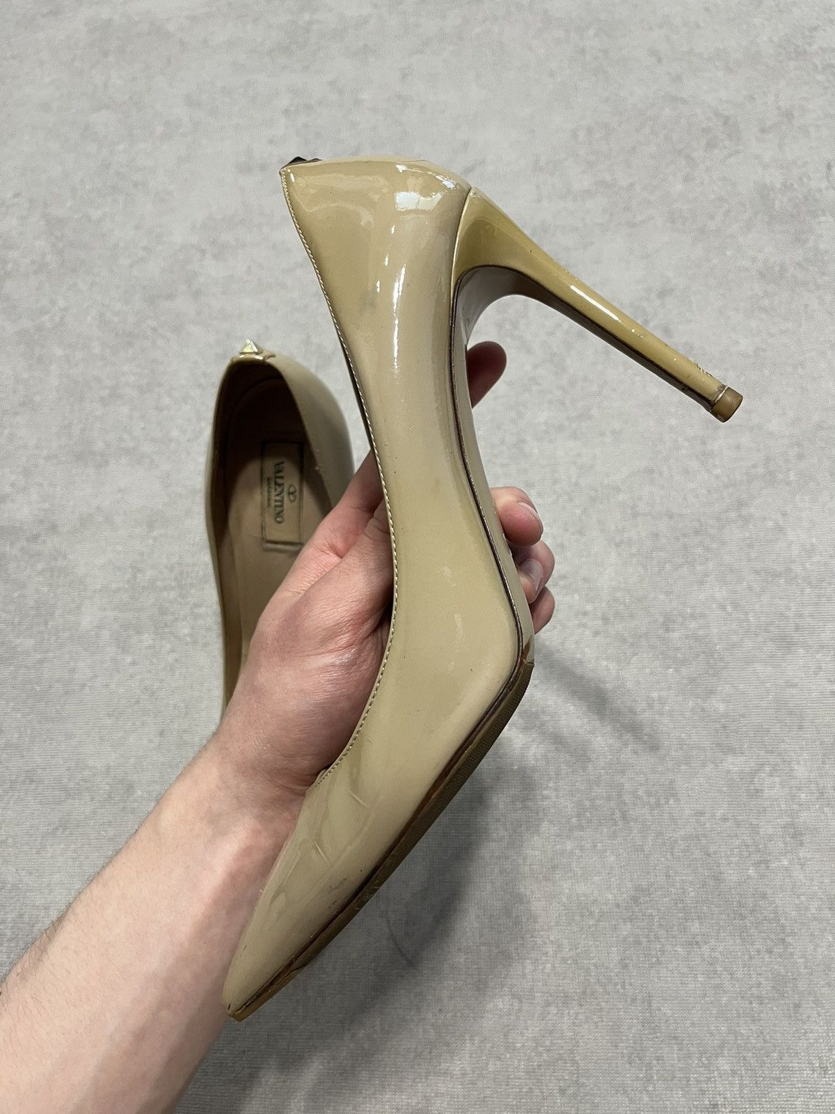 Valentino Valentino Womens Pump Heels Beige Vintage Shoes Sz 39.5 Size US 8.5 / IT 38.5 - 9 Thumbnail