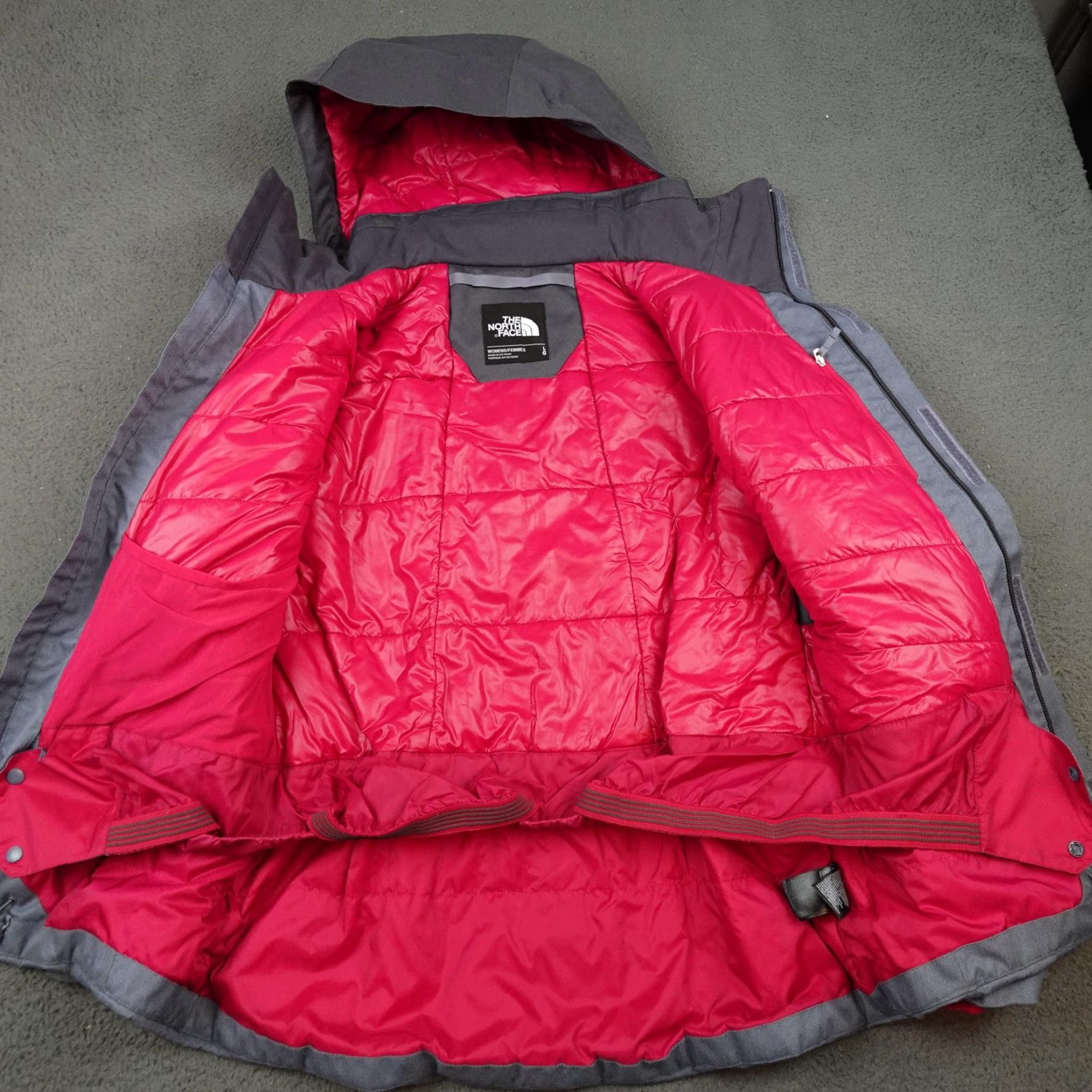 The North Face VINTAGE? No. The North Face Jacket Womens L Gray Pink Hooded Insulated Ski Snow NF0A3LKU Size L / US 10 / IT 46 - 5 Thumbnail