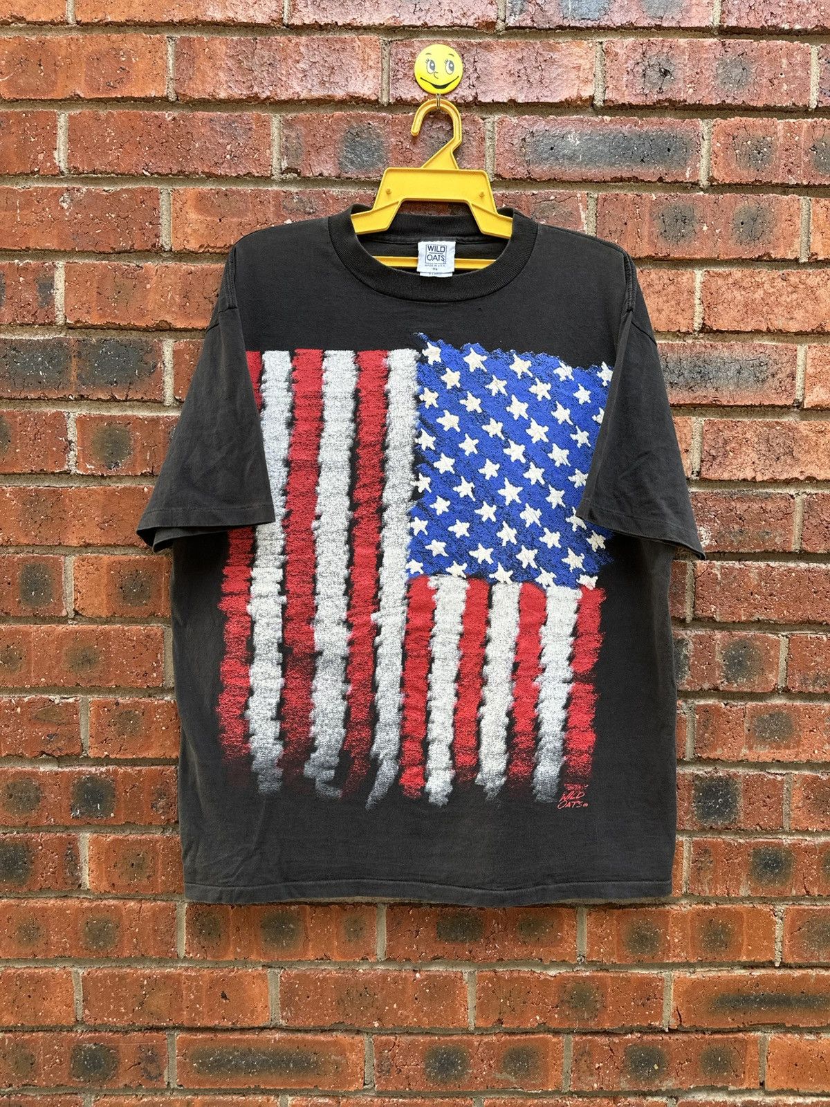 Sears × Vintage Vintage Wild Oat America Flag 90s Faded Tee Size US XL / EU 56 / 4 - 1 Thumbnail