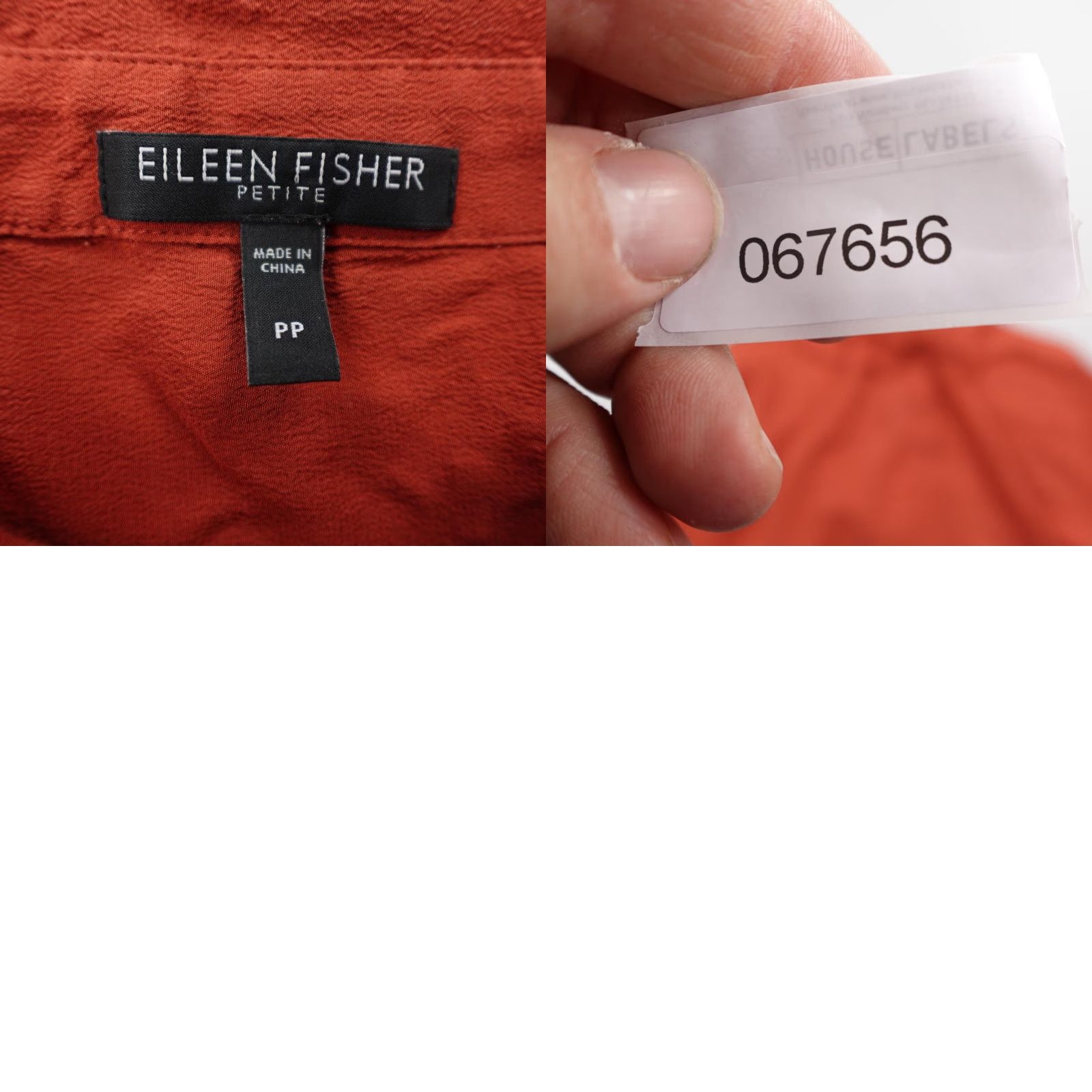 Eileen Fisher Eileen Fisher Shirt Womens PP Orange Silk Button Front Tunic Top Blouse Collared Long Sleeve Solid Button All Seasons Breathable Lightweight Relaxed Size XXS / US 00 / IT 34 - 8 Thumbnail